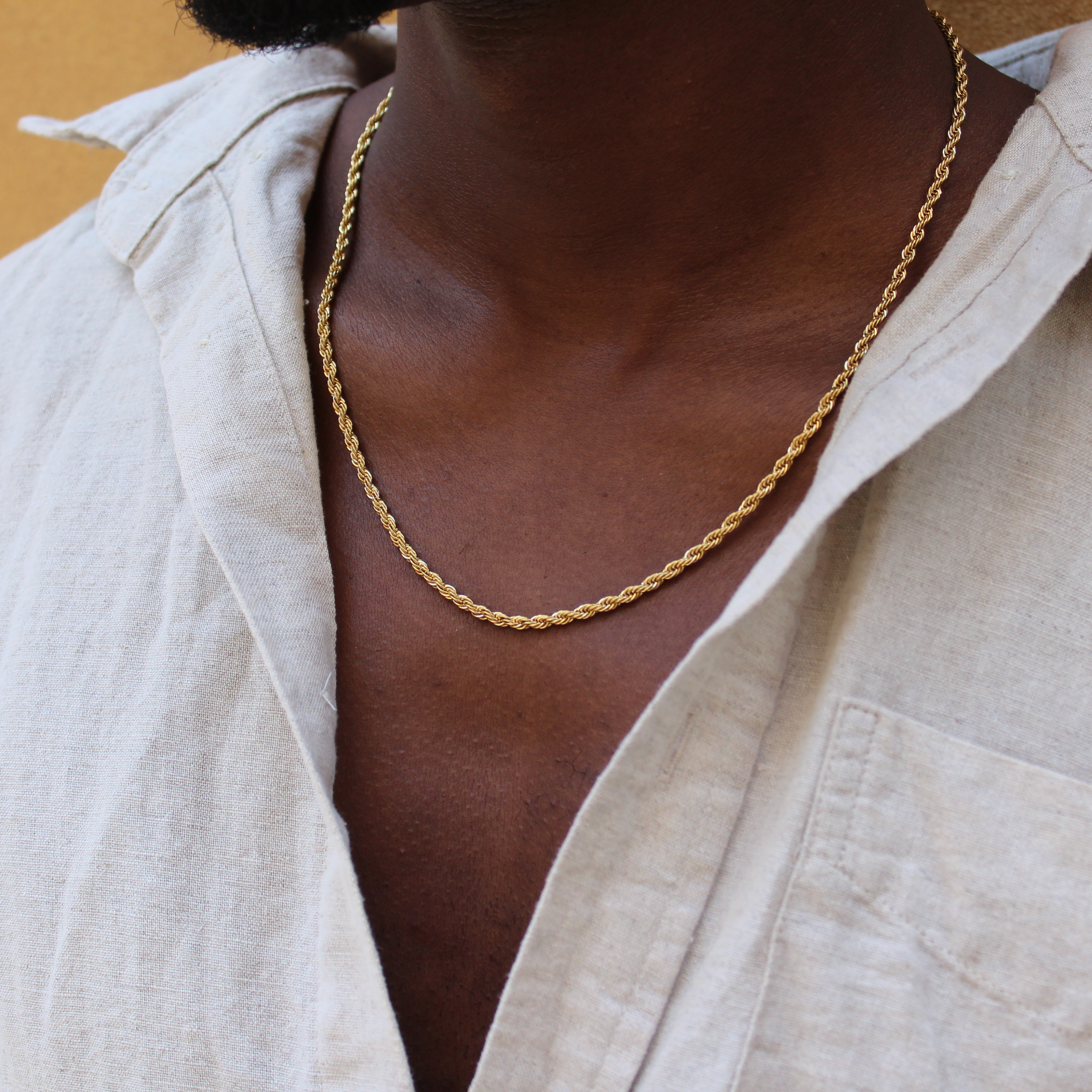 Clean Rope Ketting 3mm (Goud)