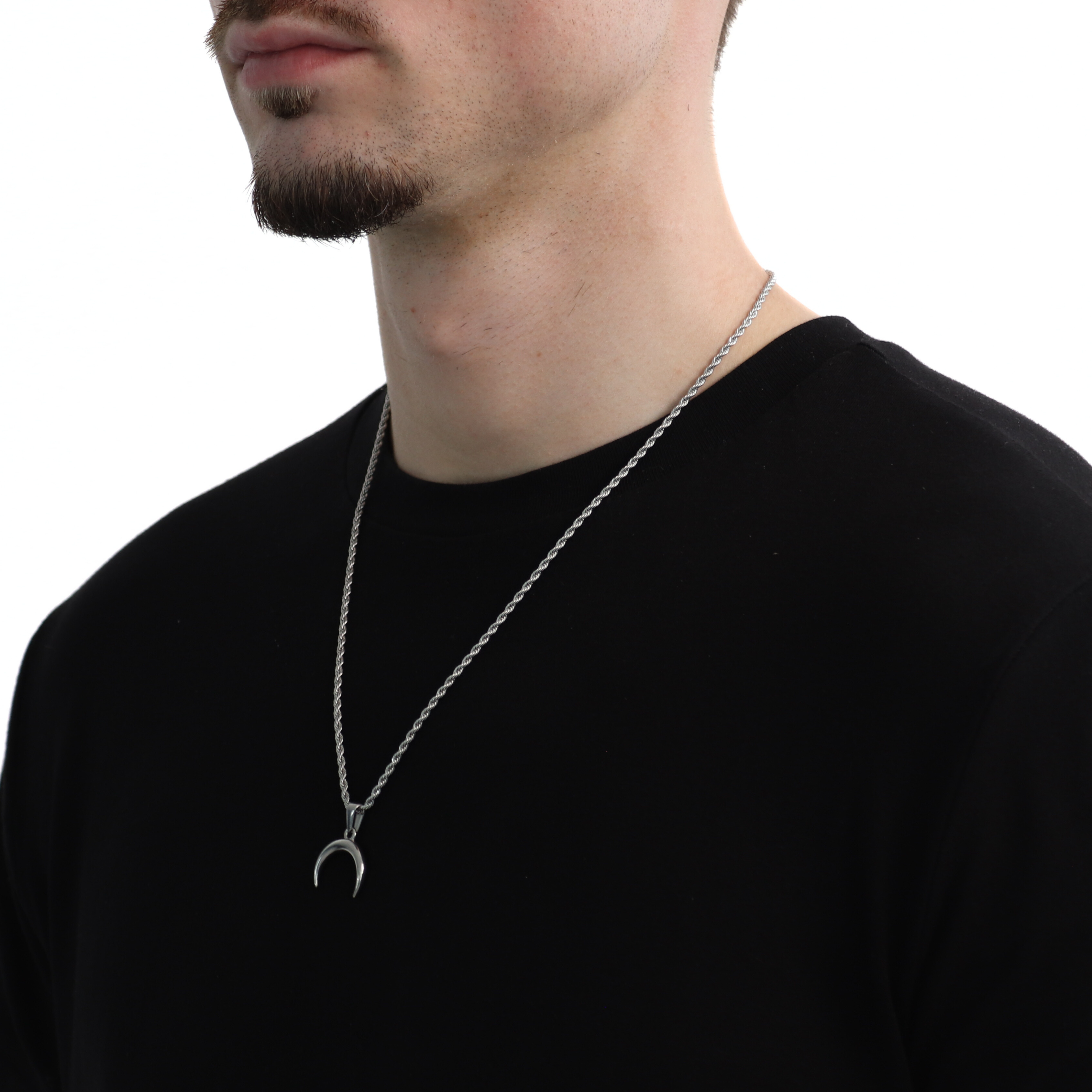 Moon Hanger + Ketting (Zilver)