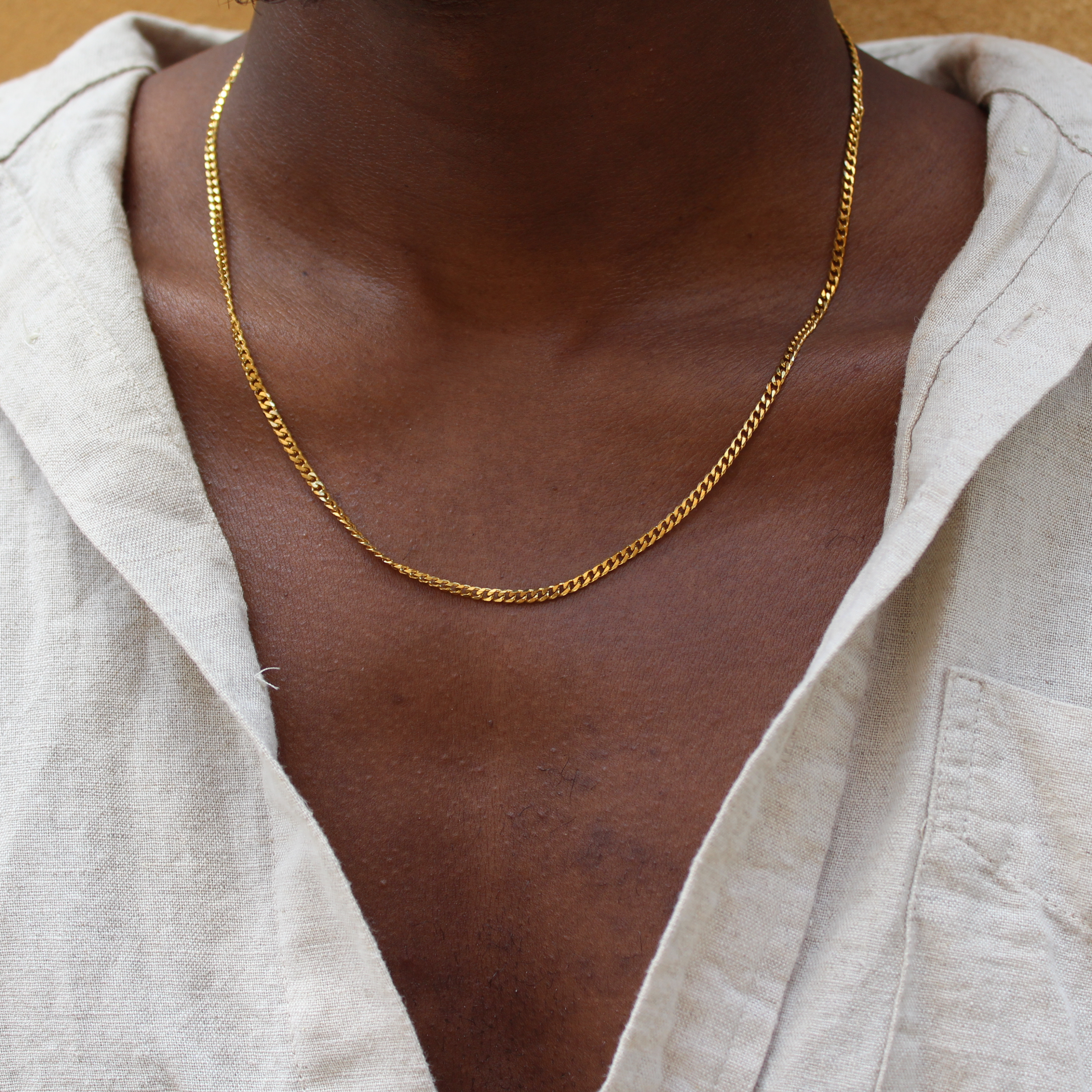 Classic Cuban Ketting 3mm (Goud)