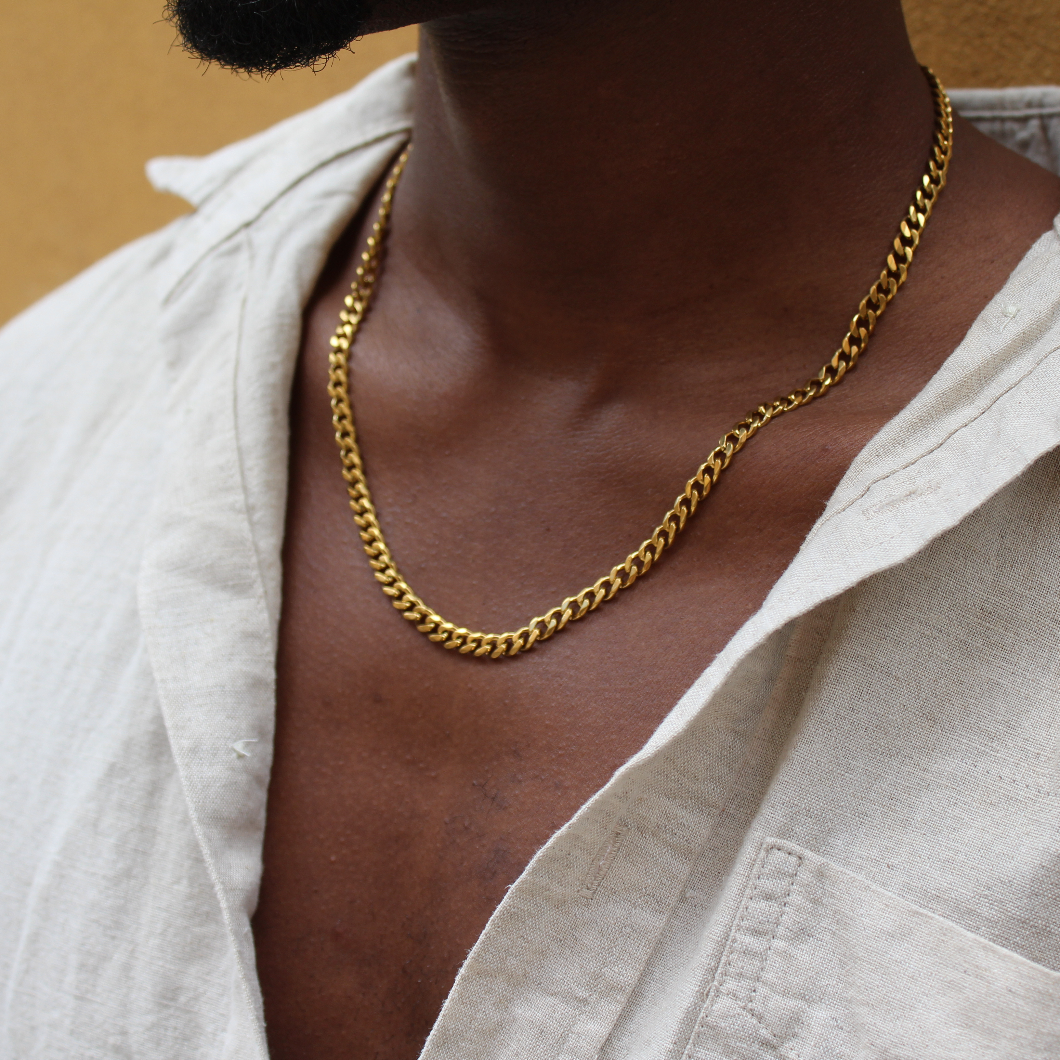 Classic Cuban Ketting 5mm (Goud)