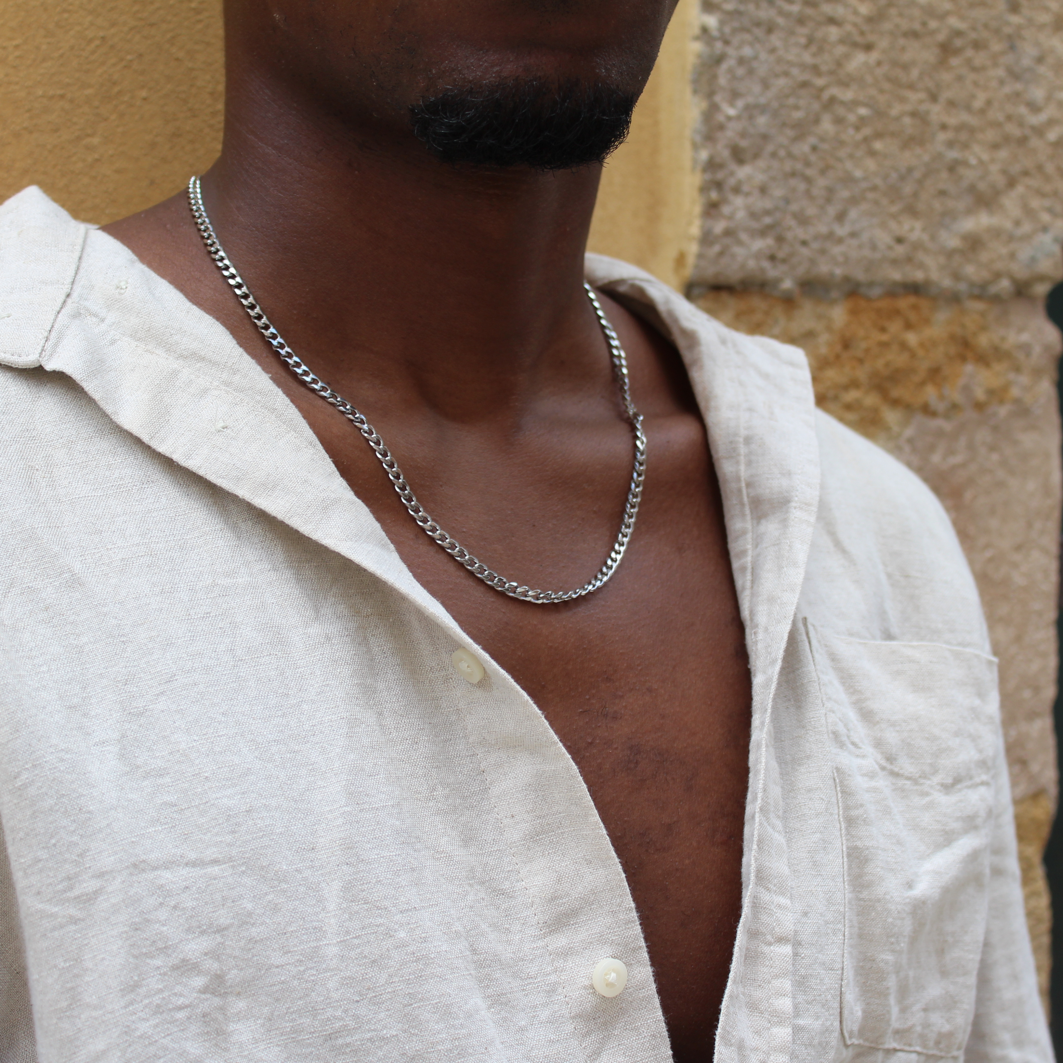 Classic Cuban Ketting 4mm (Zilver)