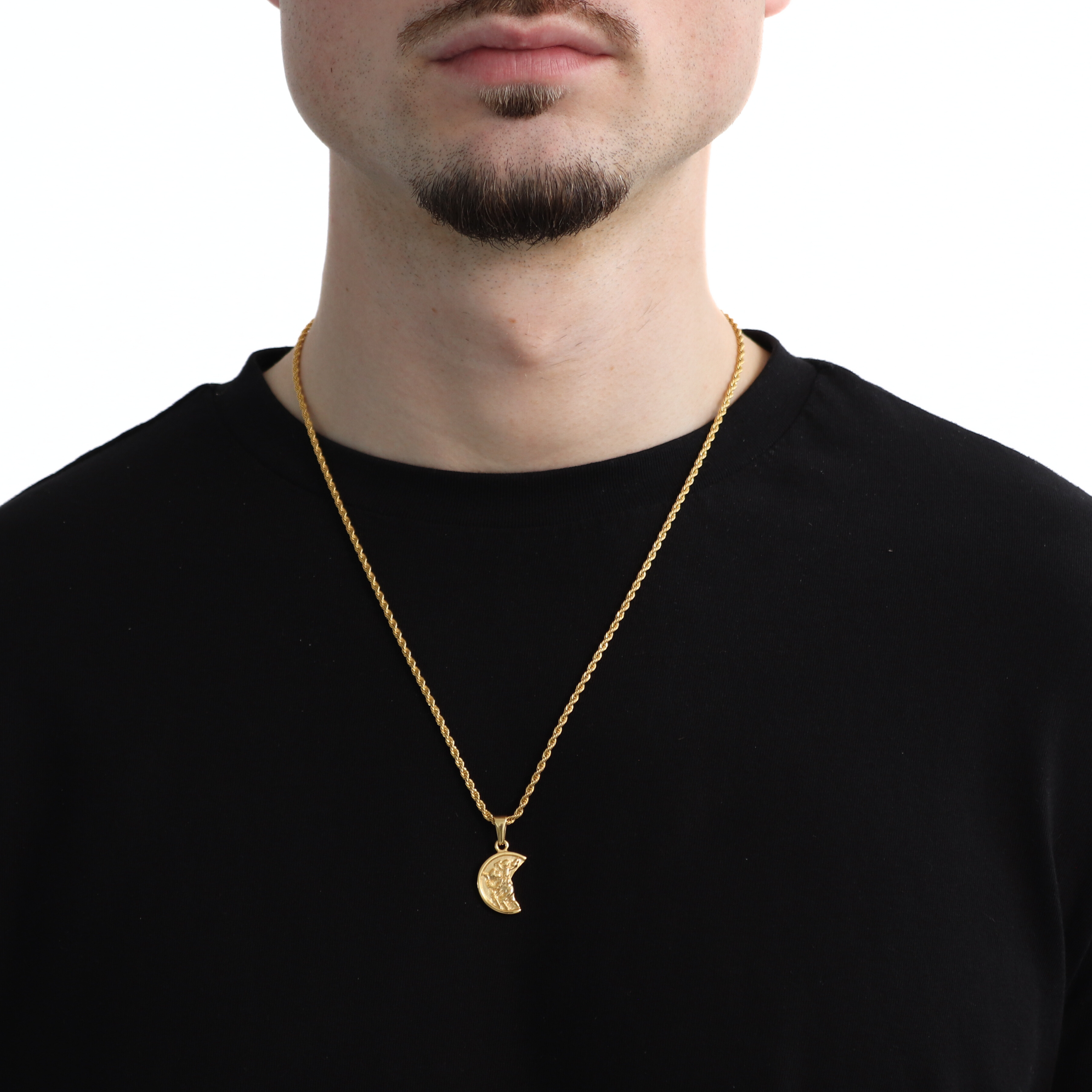 Broken Coin Hanger + Ketting (Goud)