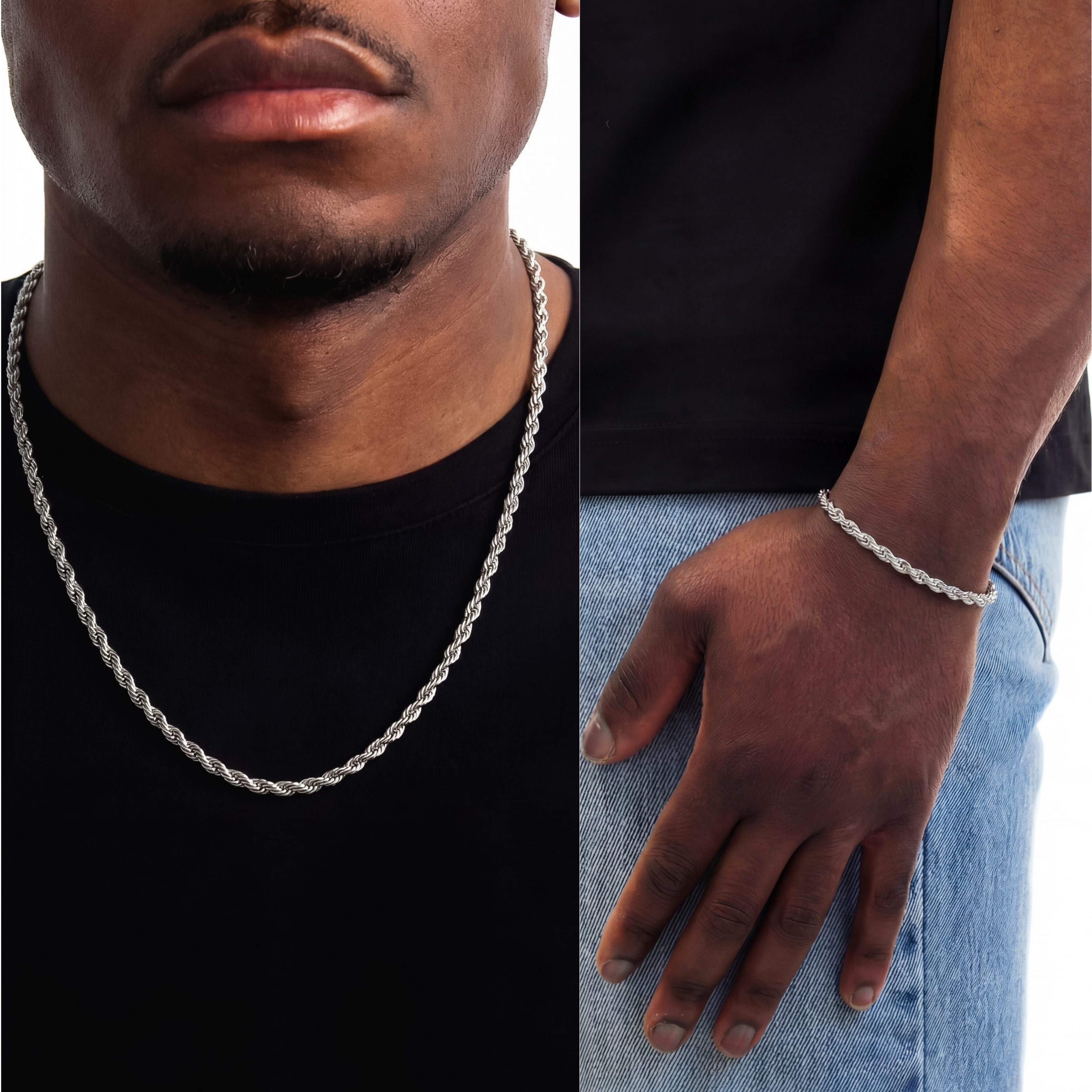 BUNDLE ROPE 4MM (Zilver)