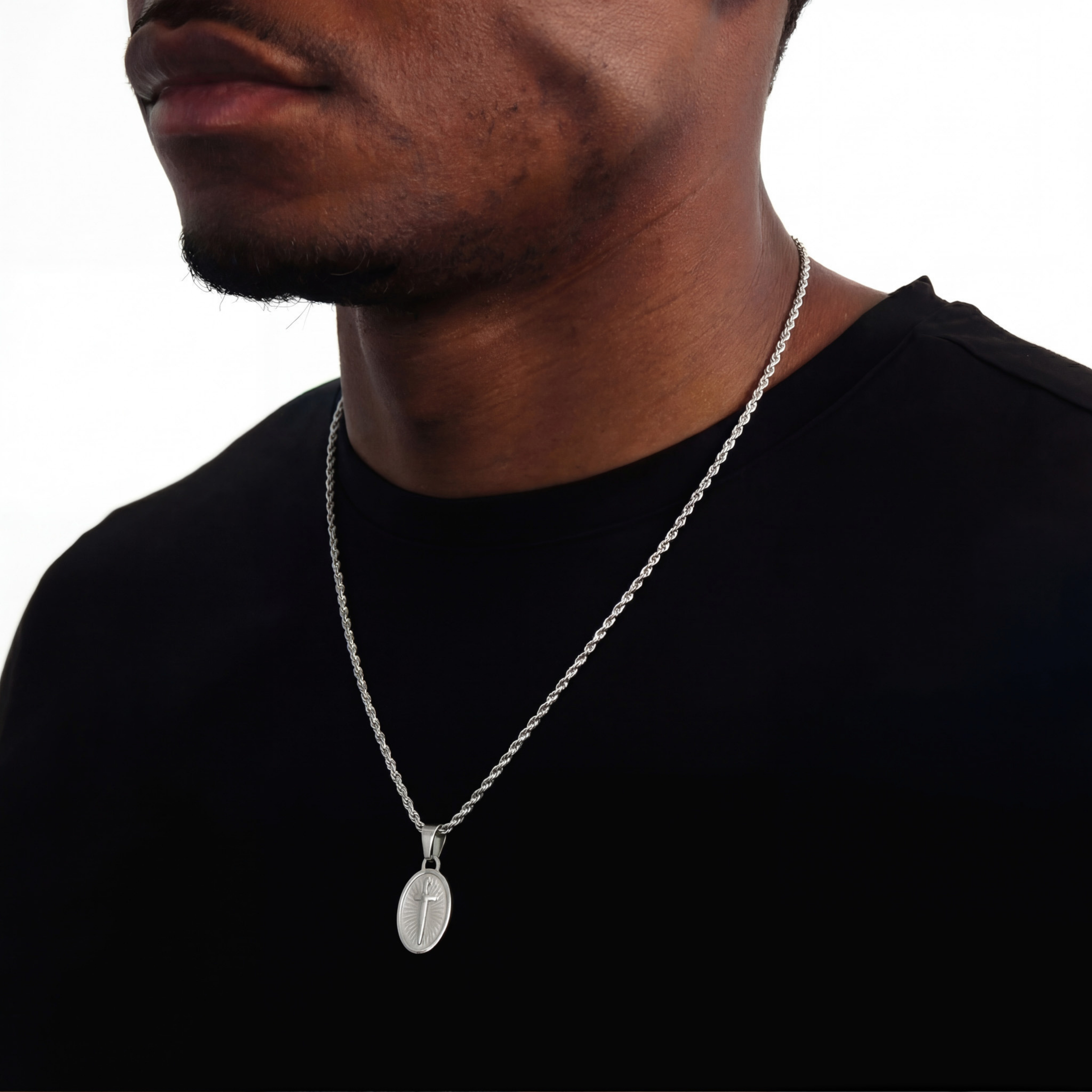 Roman Sword Hanger + Ketting (Zilver)