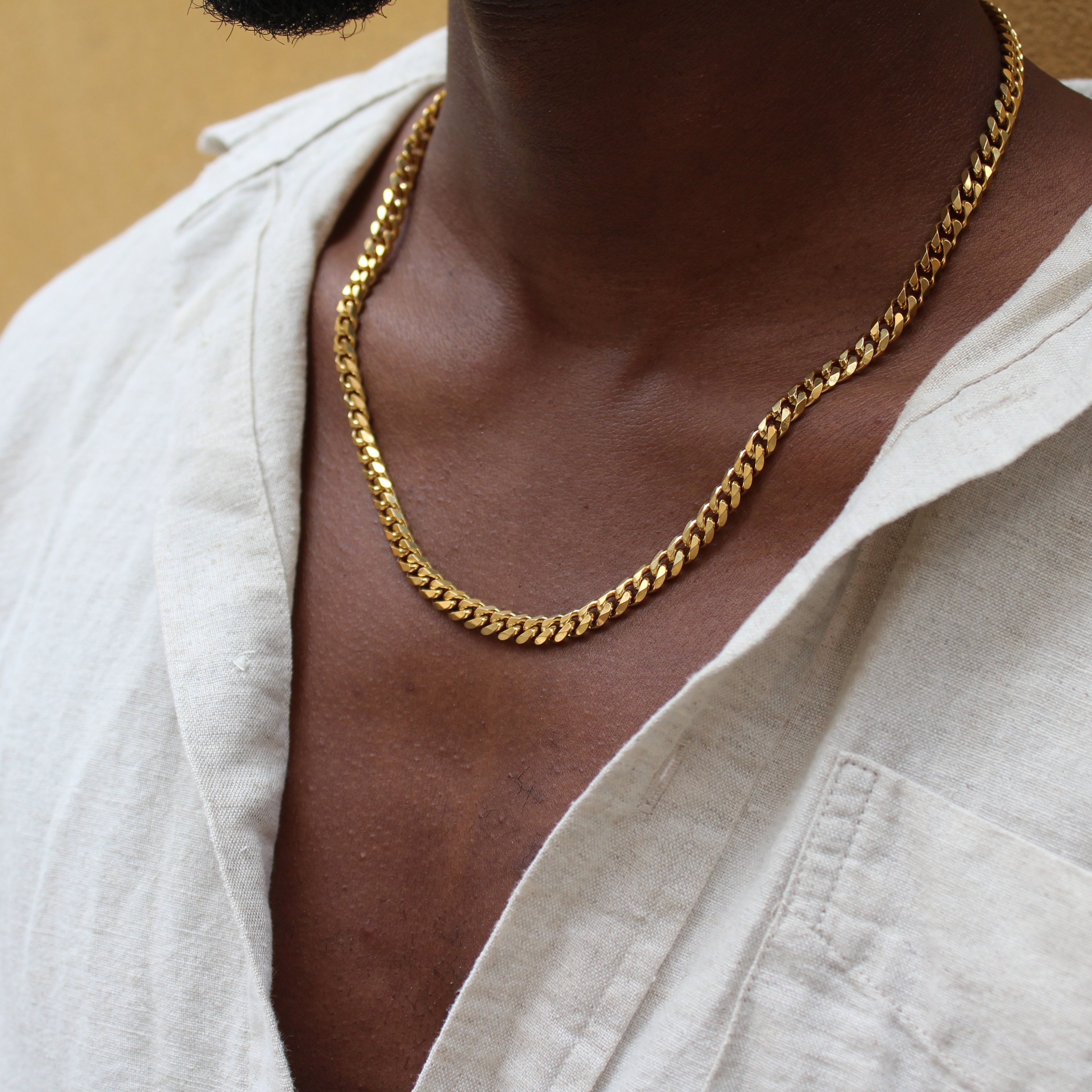 Classic Cuban Ketting 6mm (Goud)