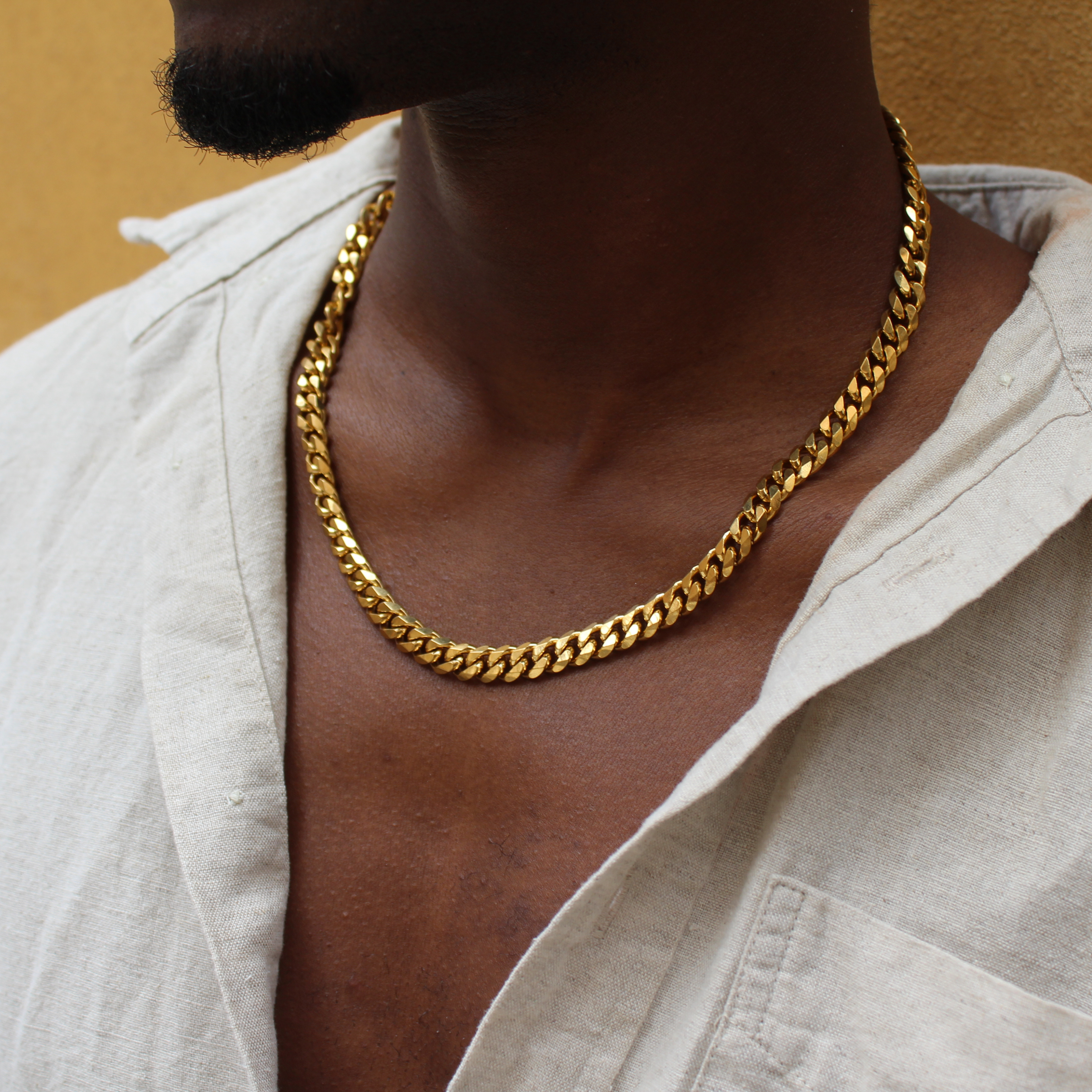 Classic Cuban Ketting 8mm (Goud)