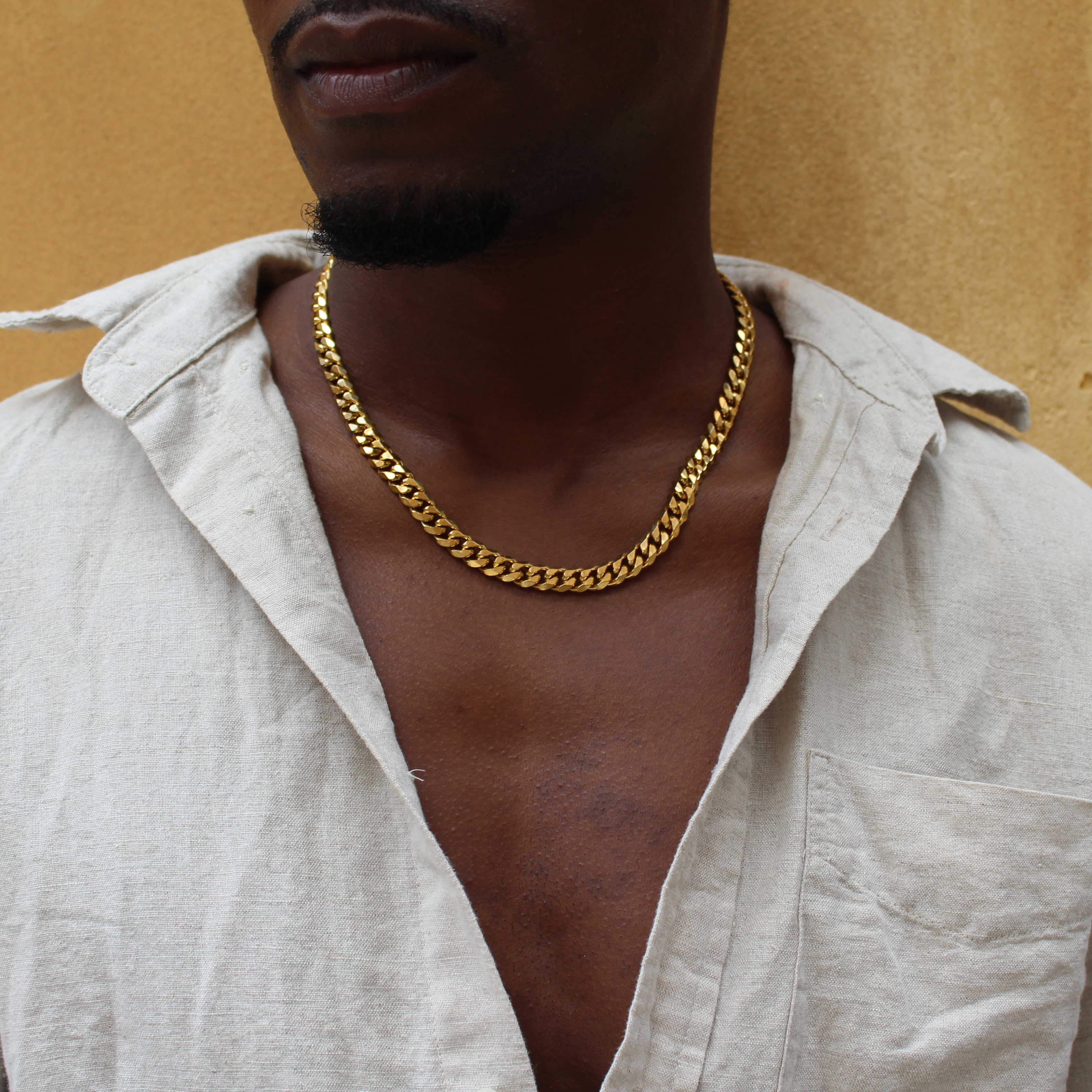 Classic Cuban Ketting 8mm (Goud)