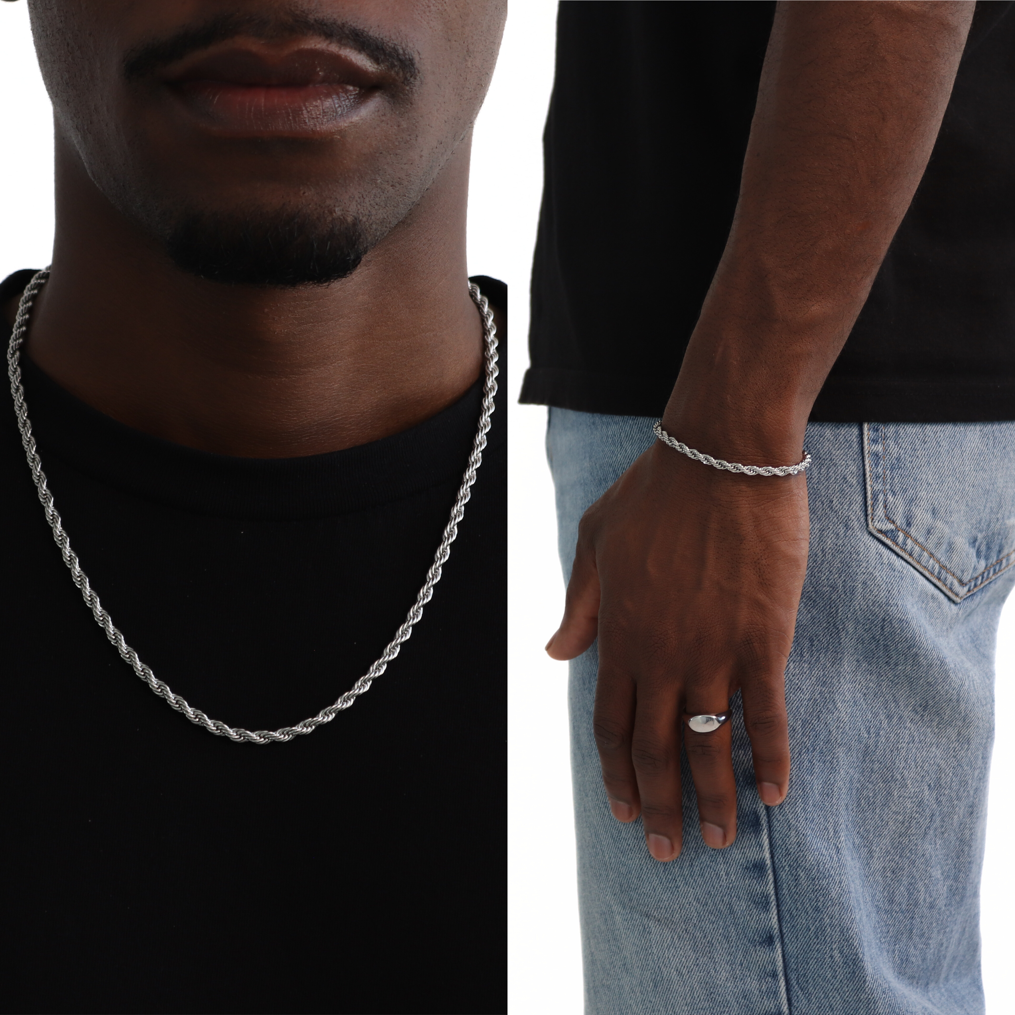 BUNDLE ROPE 4MM (Zilver)