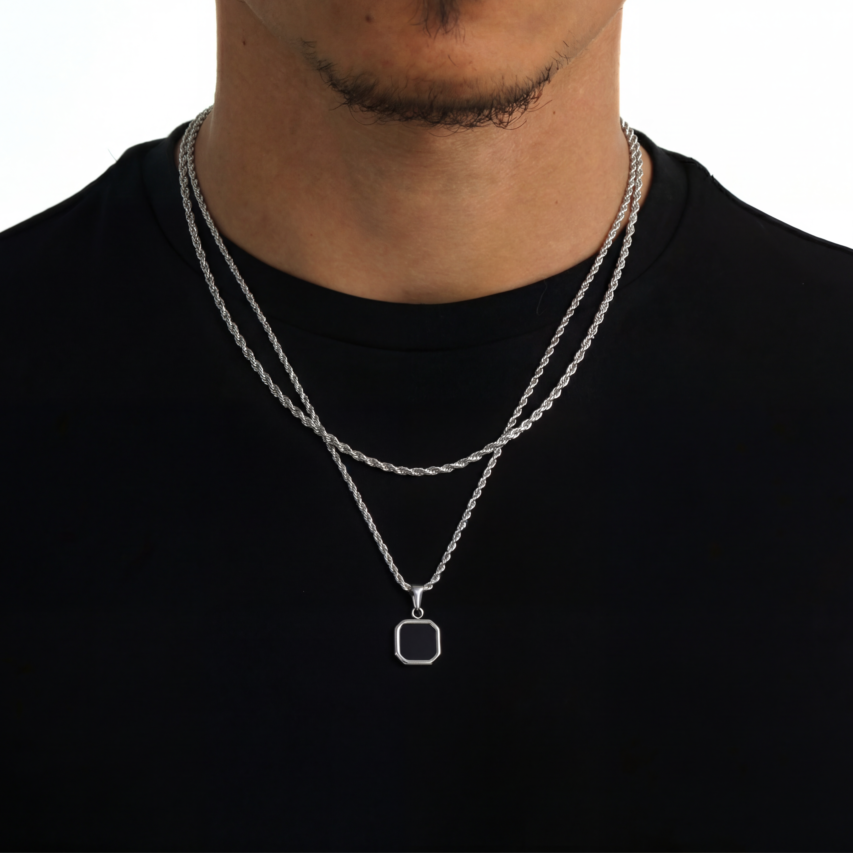 Black Stone Set (Silver)