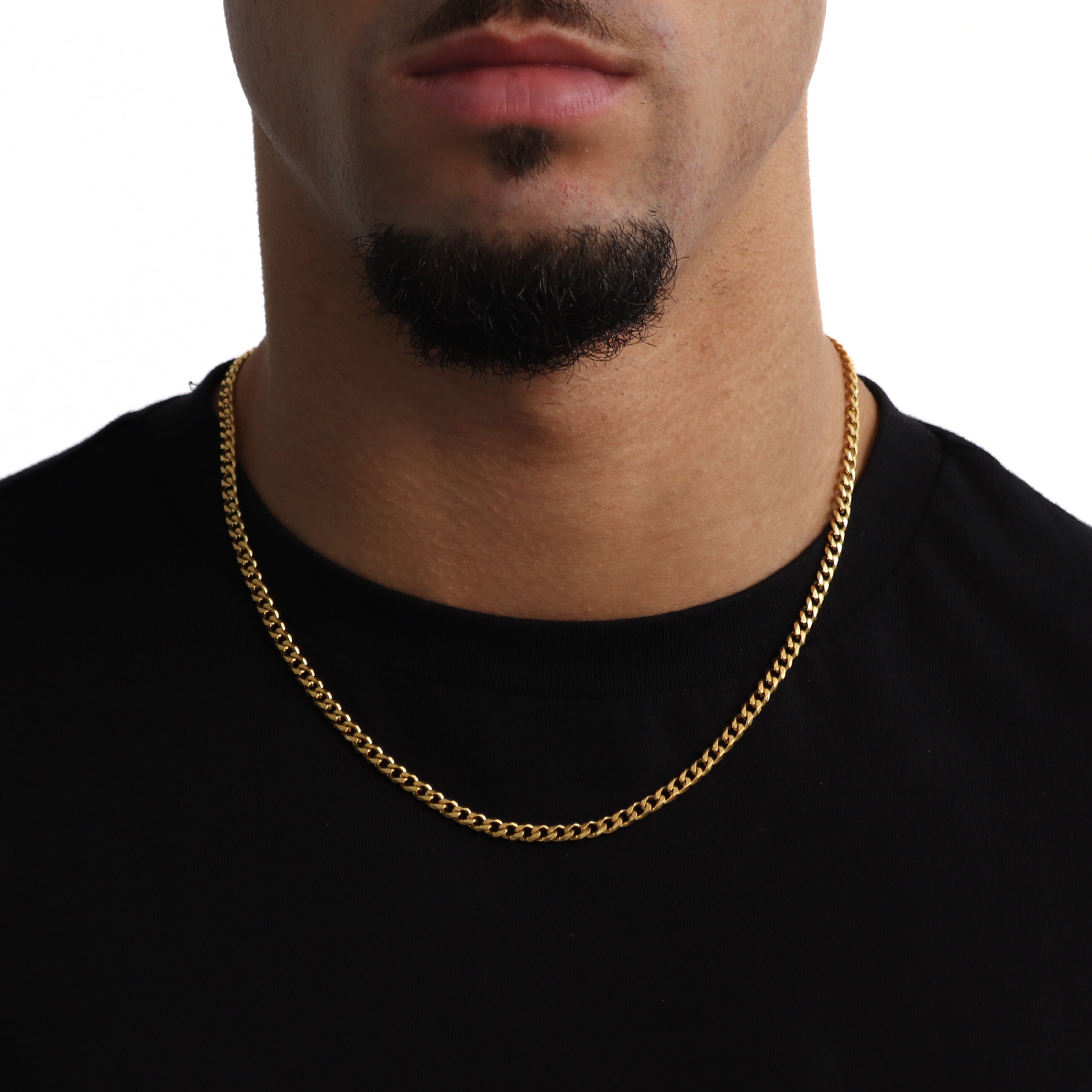 Classic Cuban Ketting 4mm (Goud)