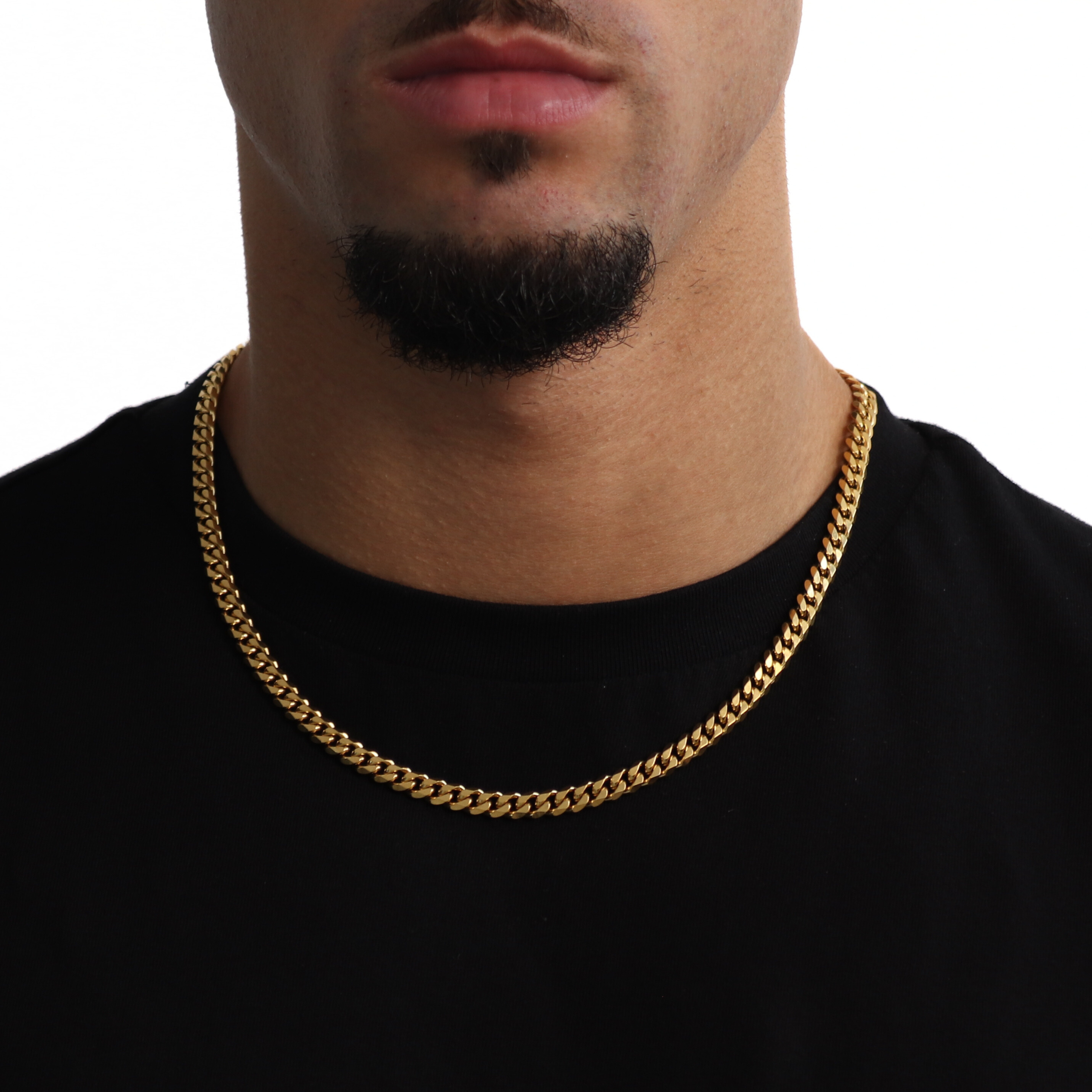 Classic Cuban Ketting 8mm (Goud)
