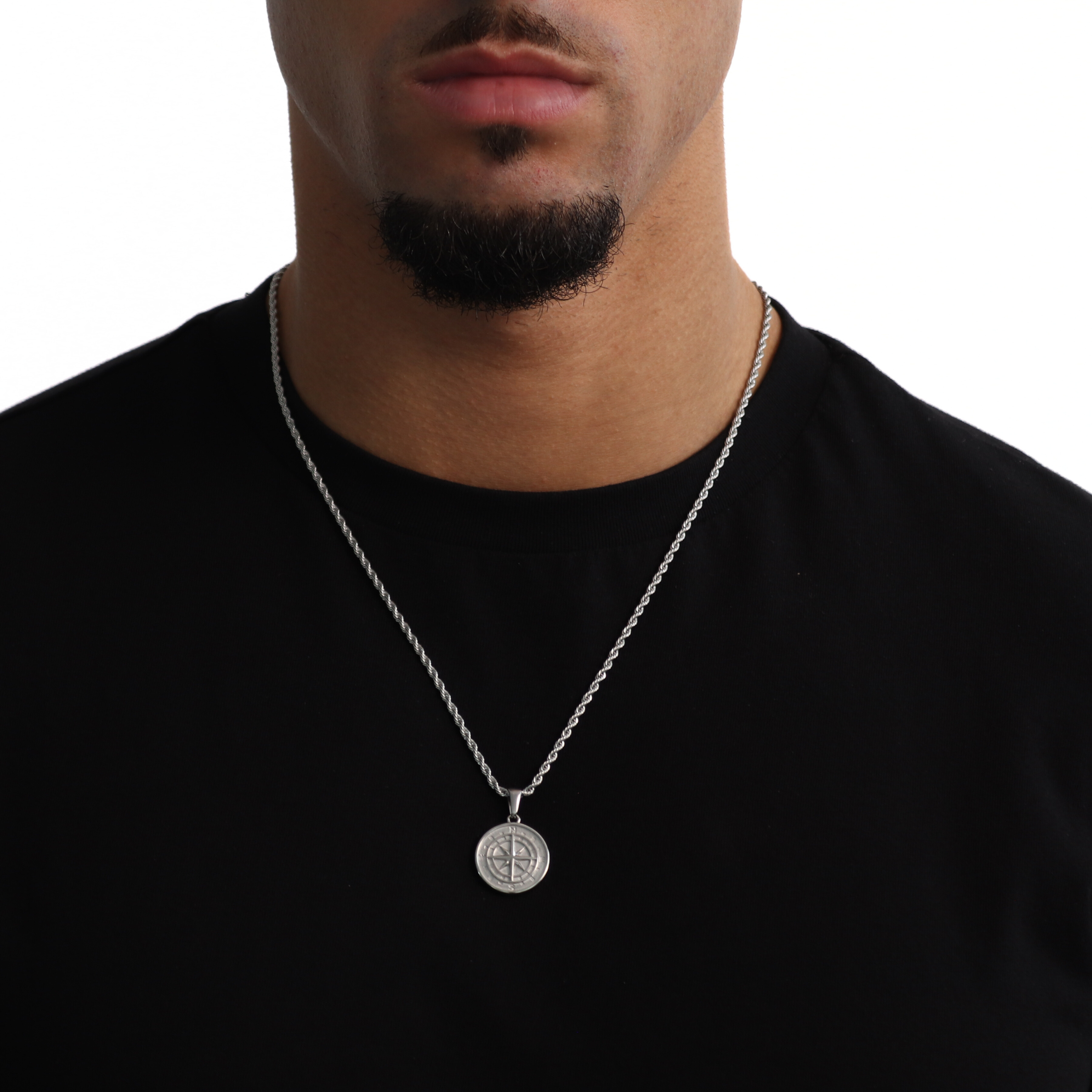 Compass Hanger + Ketting (Zilver)