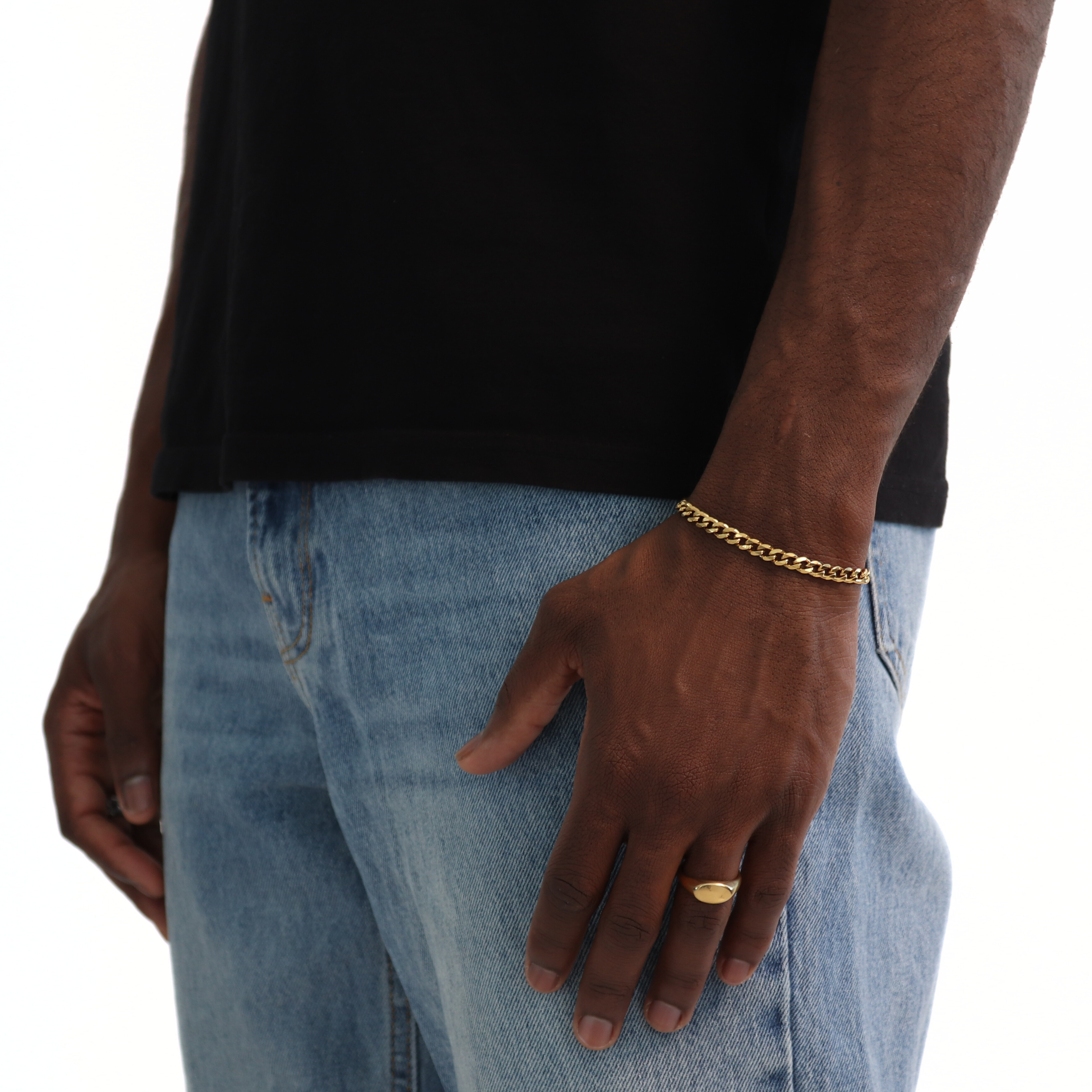 Classic Cuban Armband 5mm (Goud)