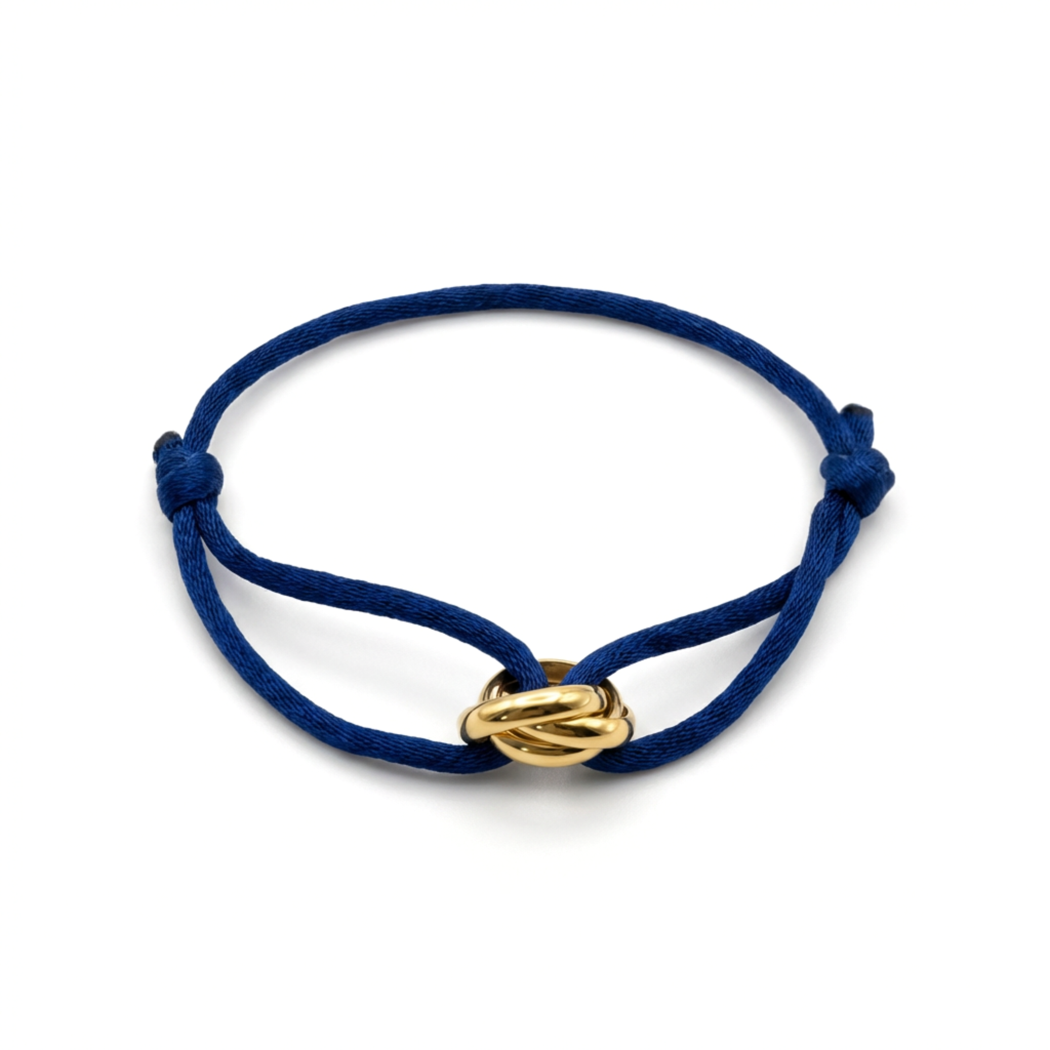 Cord Armband — Ring Gold / Navy