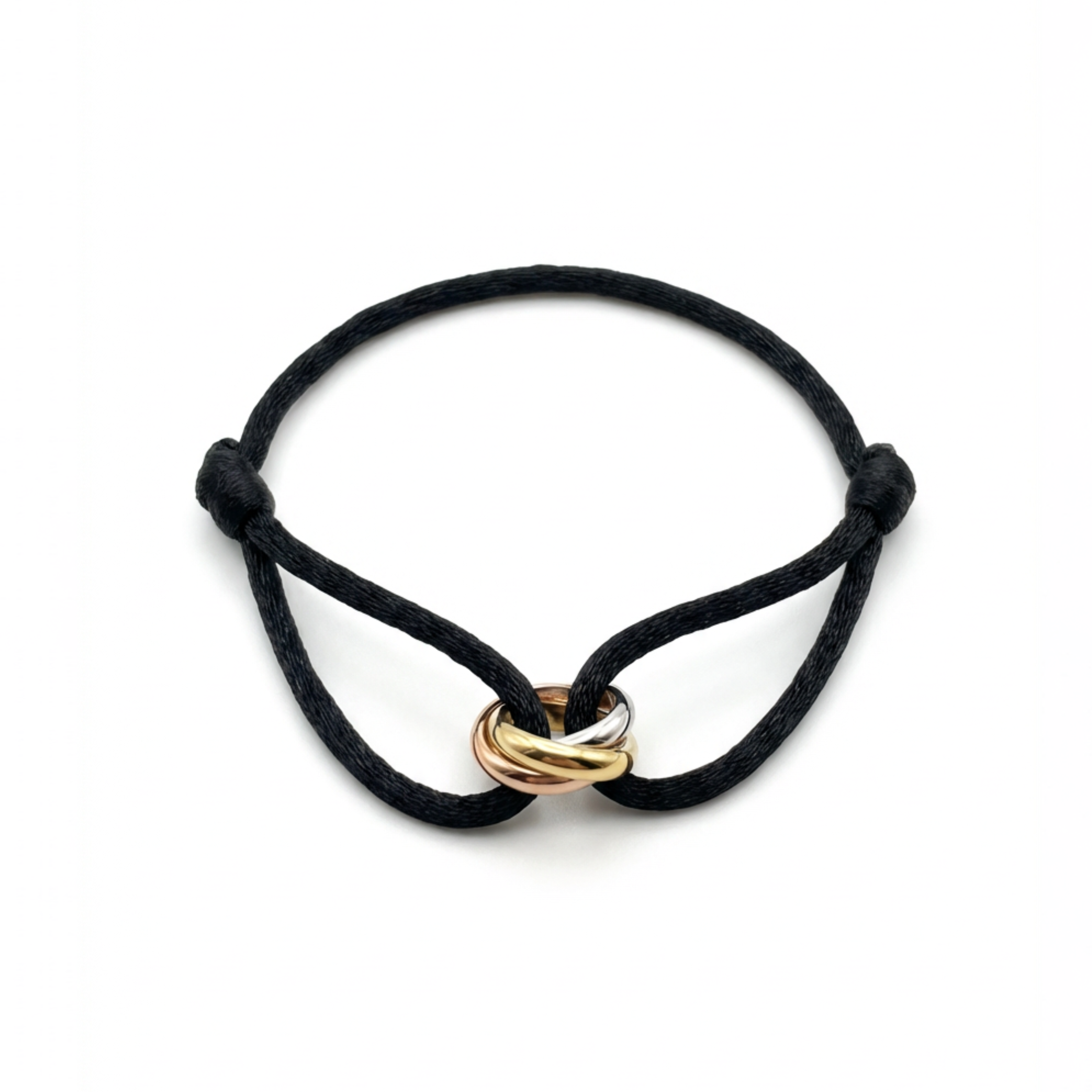Cord Armband — Ring Tri-Tone / Black