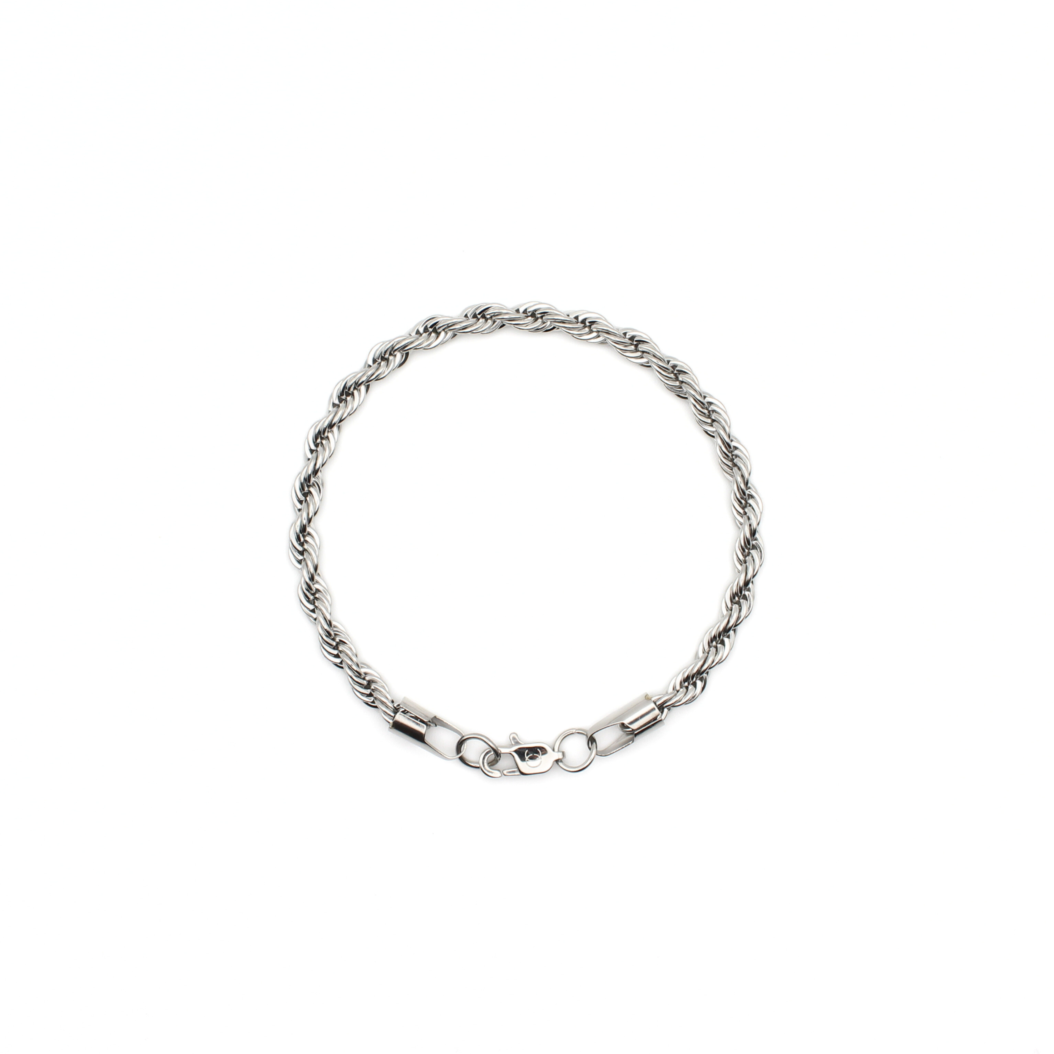 Rope Bracelet 4mm (Silver)