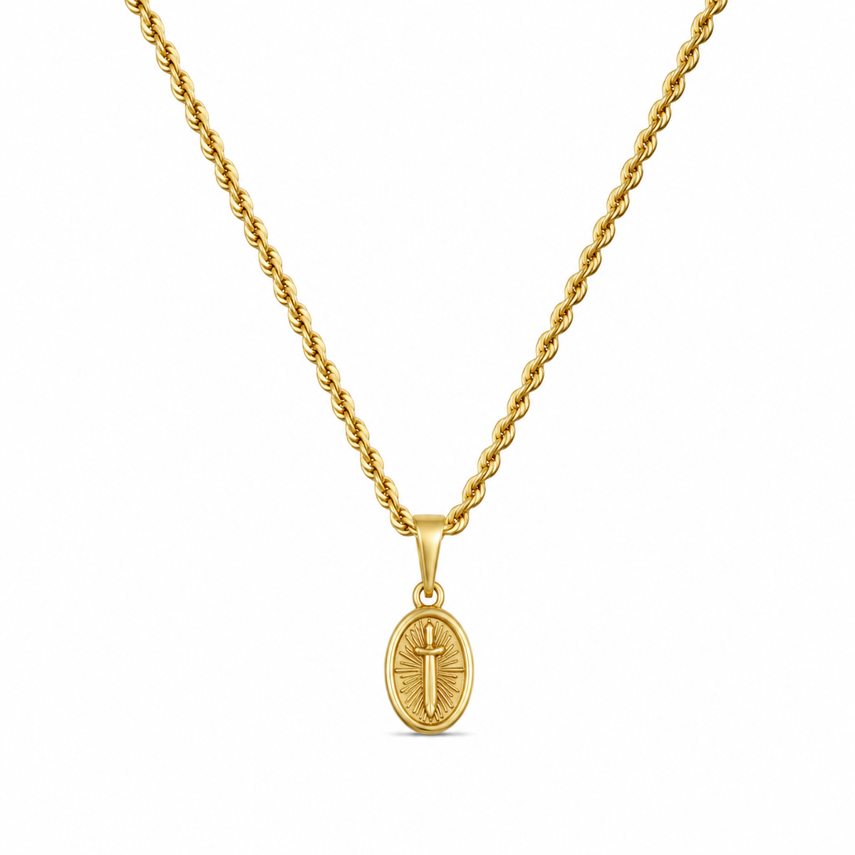 Roman Sword Hanger + Ketting (Goud)