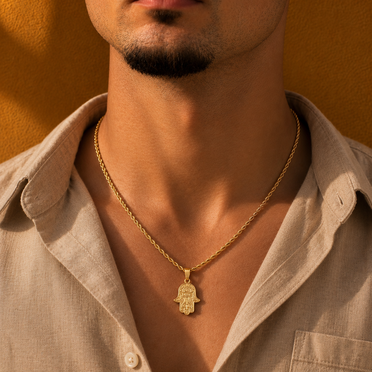 Sovereign Hand Hanger + Ketting (Goud)