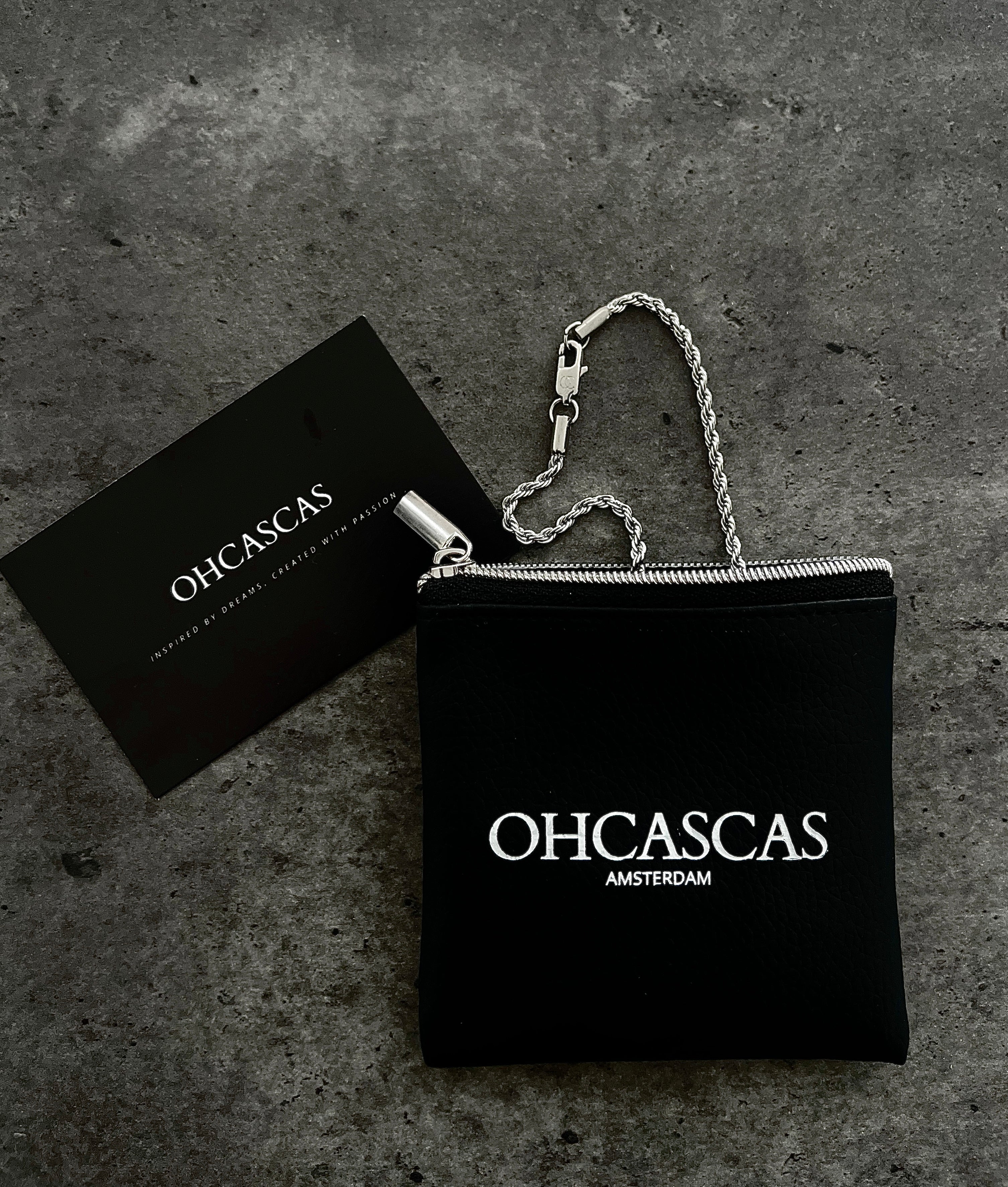 Broken Coin Pendant + Chain (Silver)