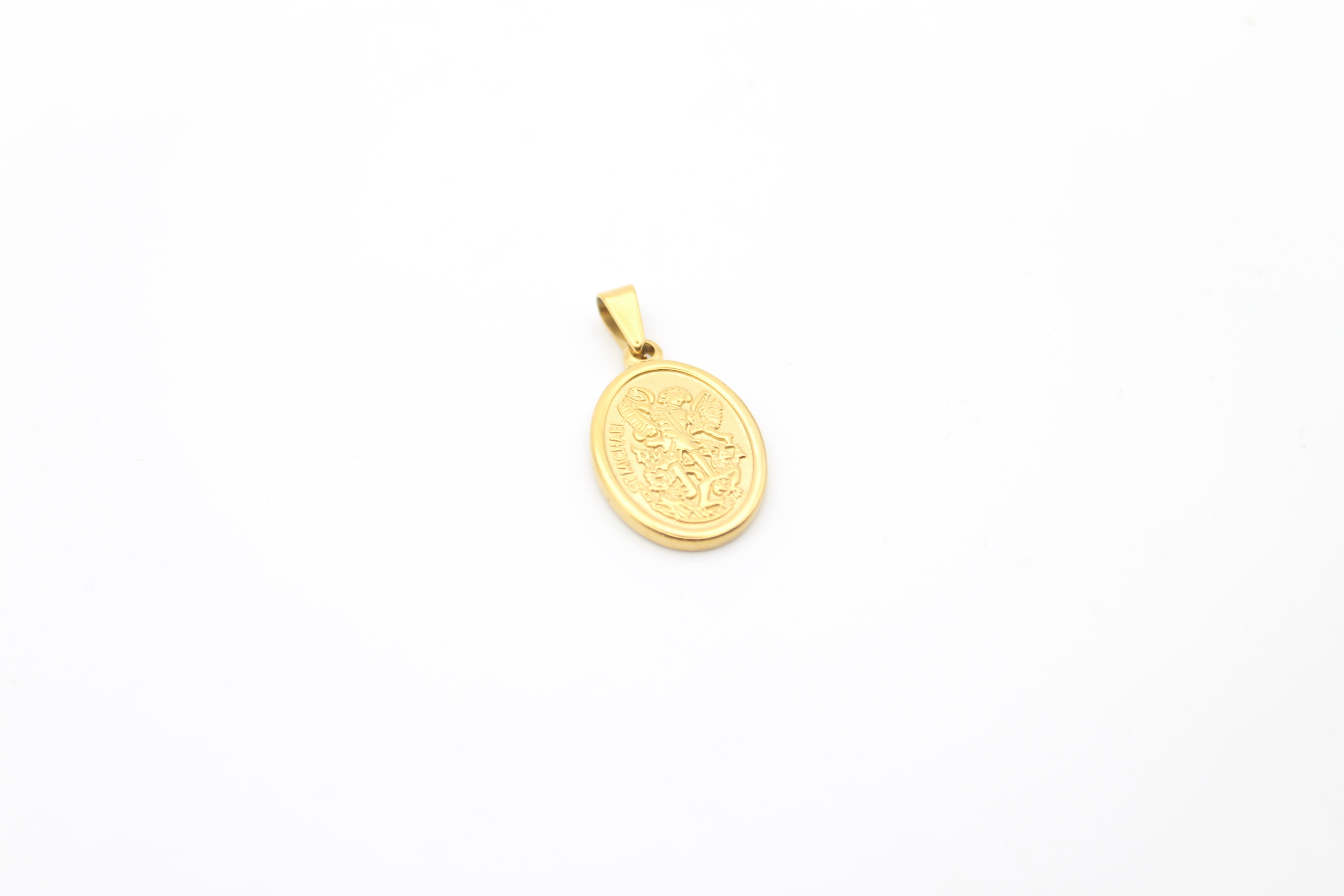 St. Michael Hanger + Ketting (Goud)