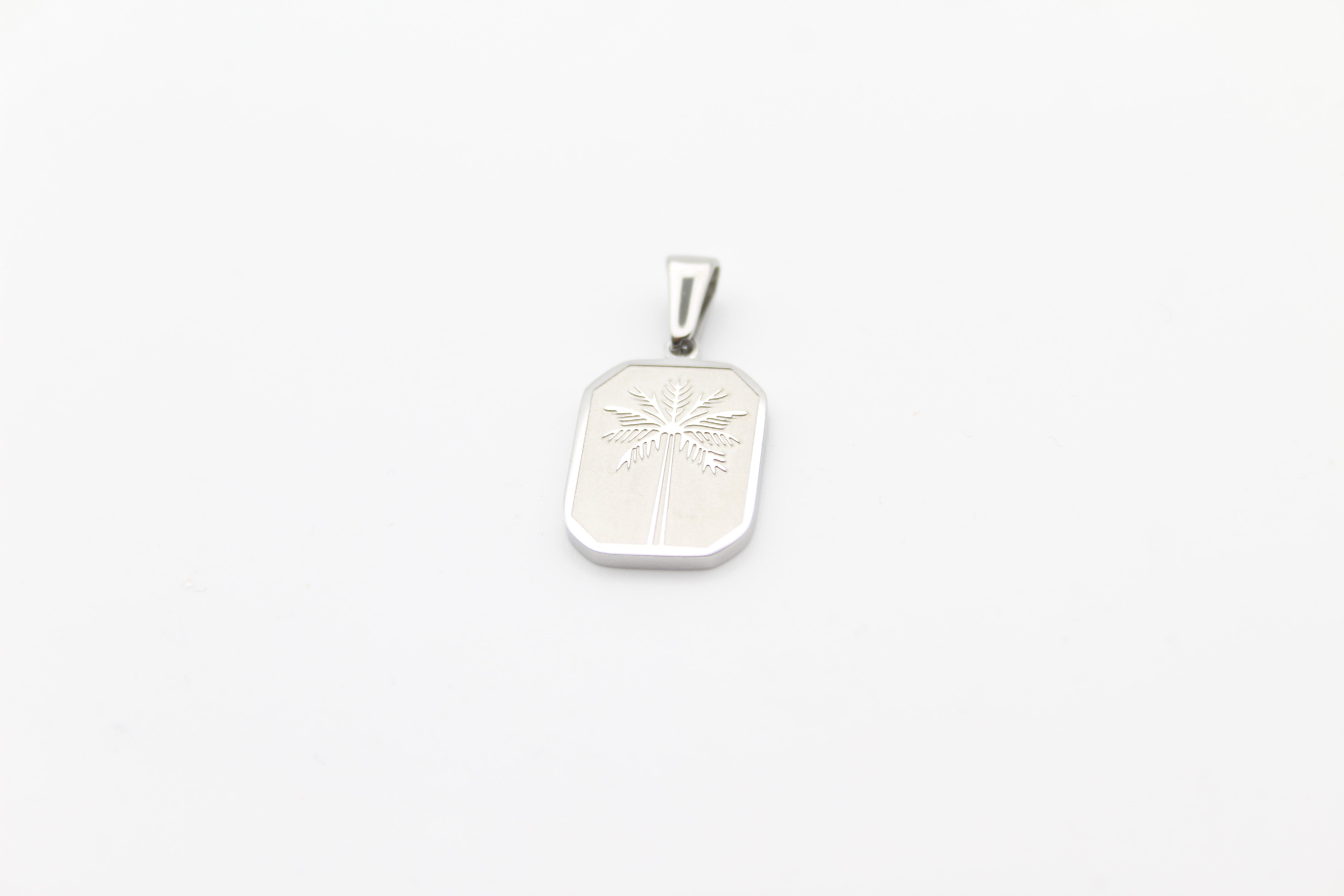 Palm Tree Hanger + Ketting (Zilver)