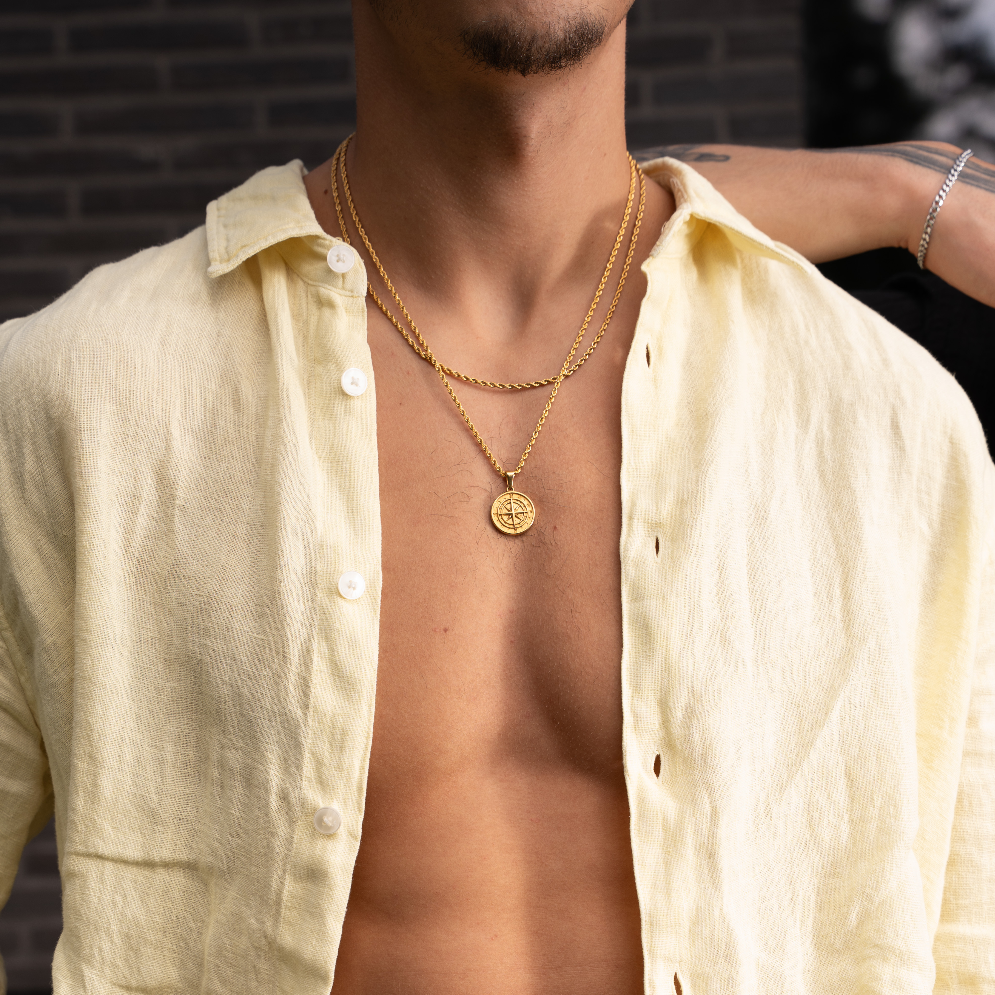 Compass Hanger + Ketting (Goud)