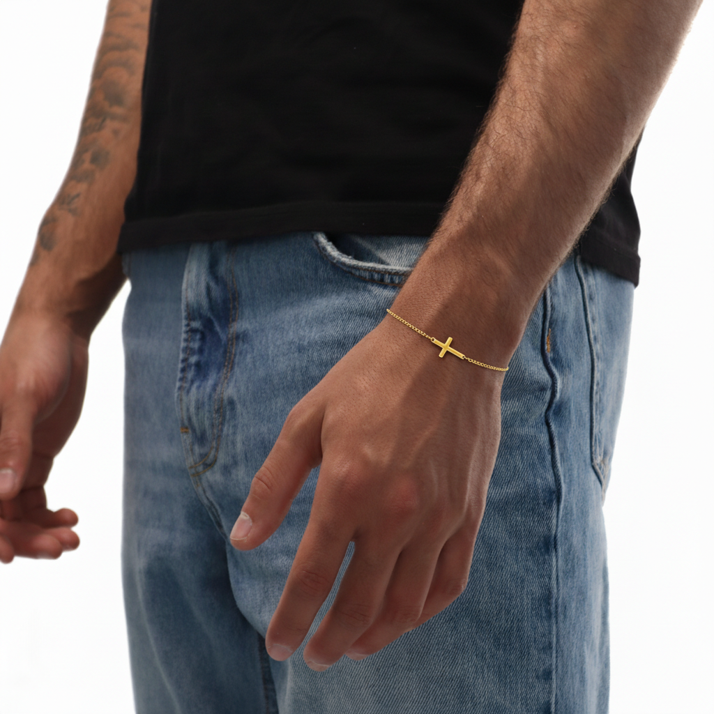 Cross Armband (Goud)