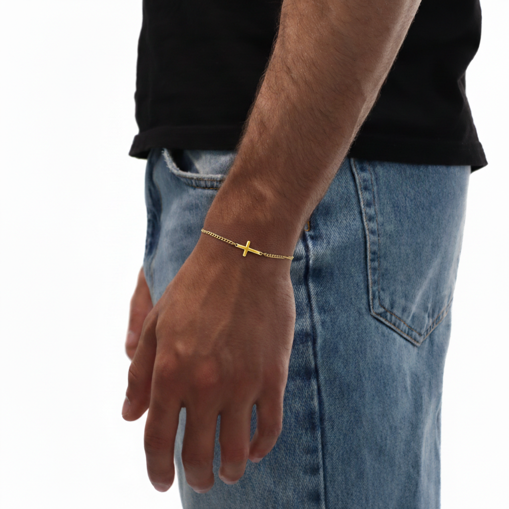 Cross Armband (Goud)