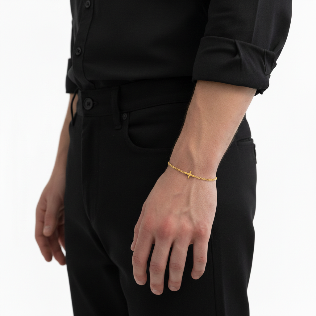 Cross Armband (Goud)