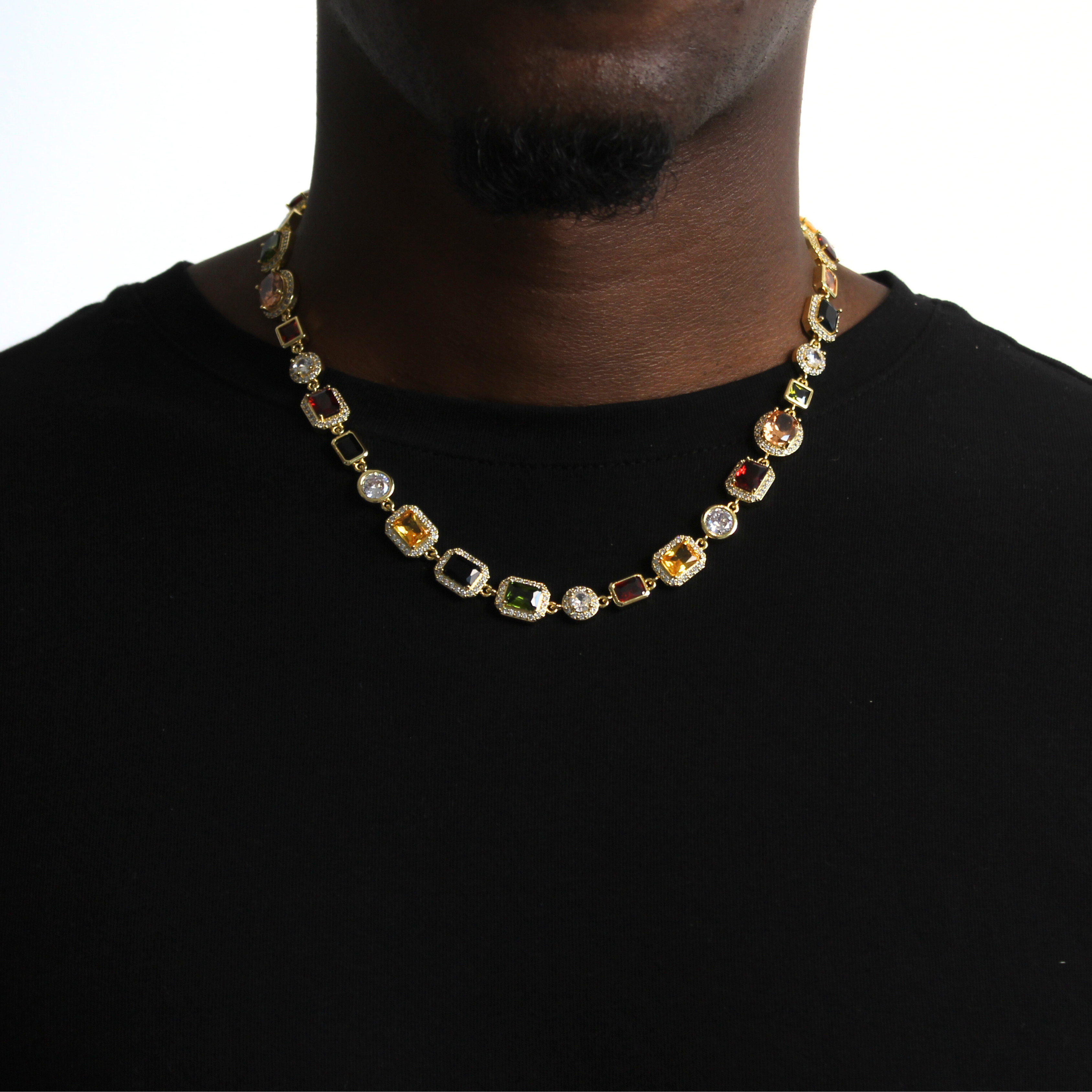 Gemstone Ketting (Goud)