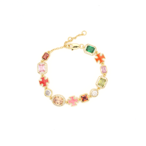 Gemstone Prism Armband (Goud)