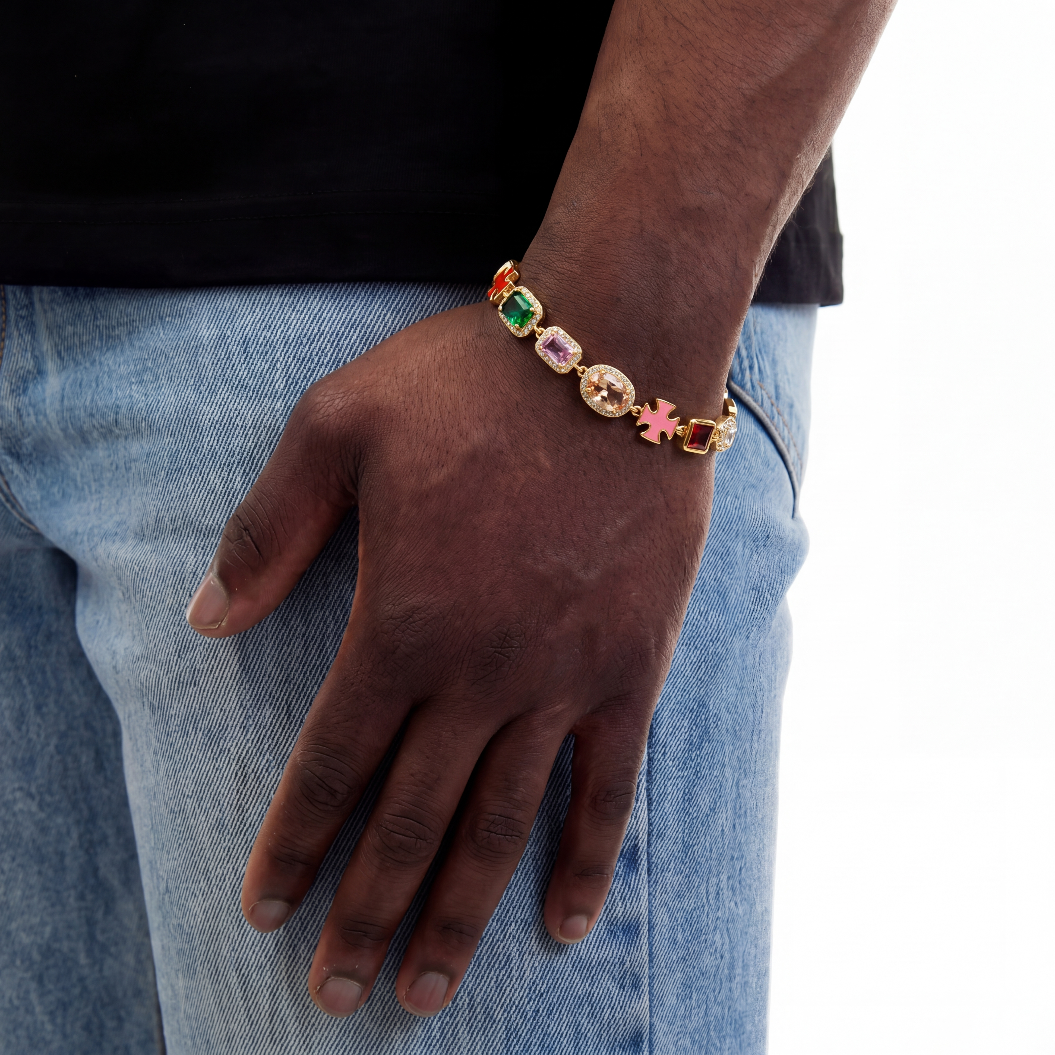 Gemstone Prism Armband (Goud)