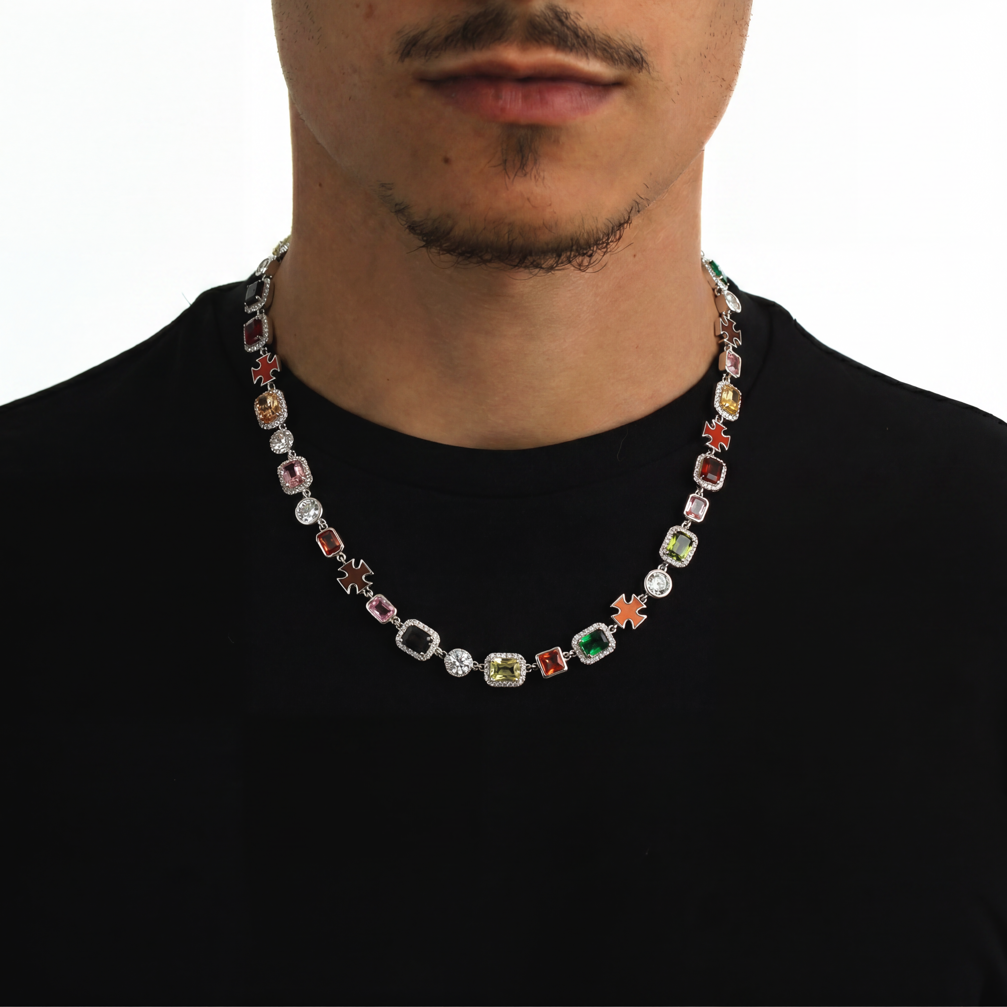 Gemstone Prism Ketting (Zilver)
