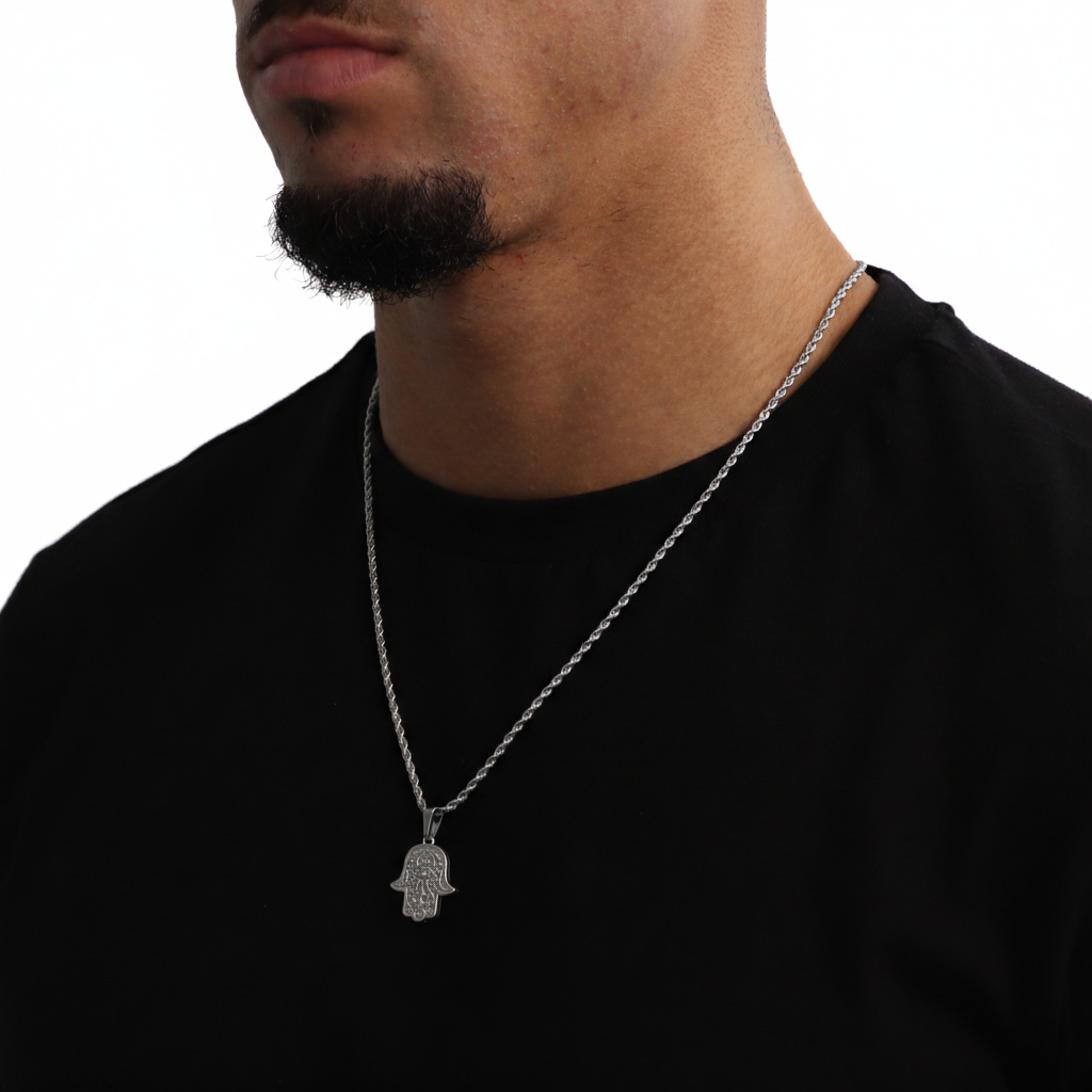 Sovereign Hand Hanger + Ketting (Zilver)