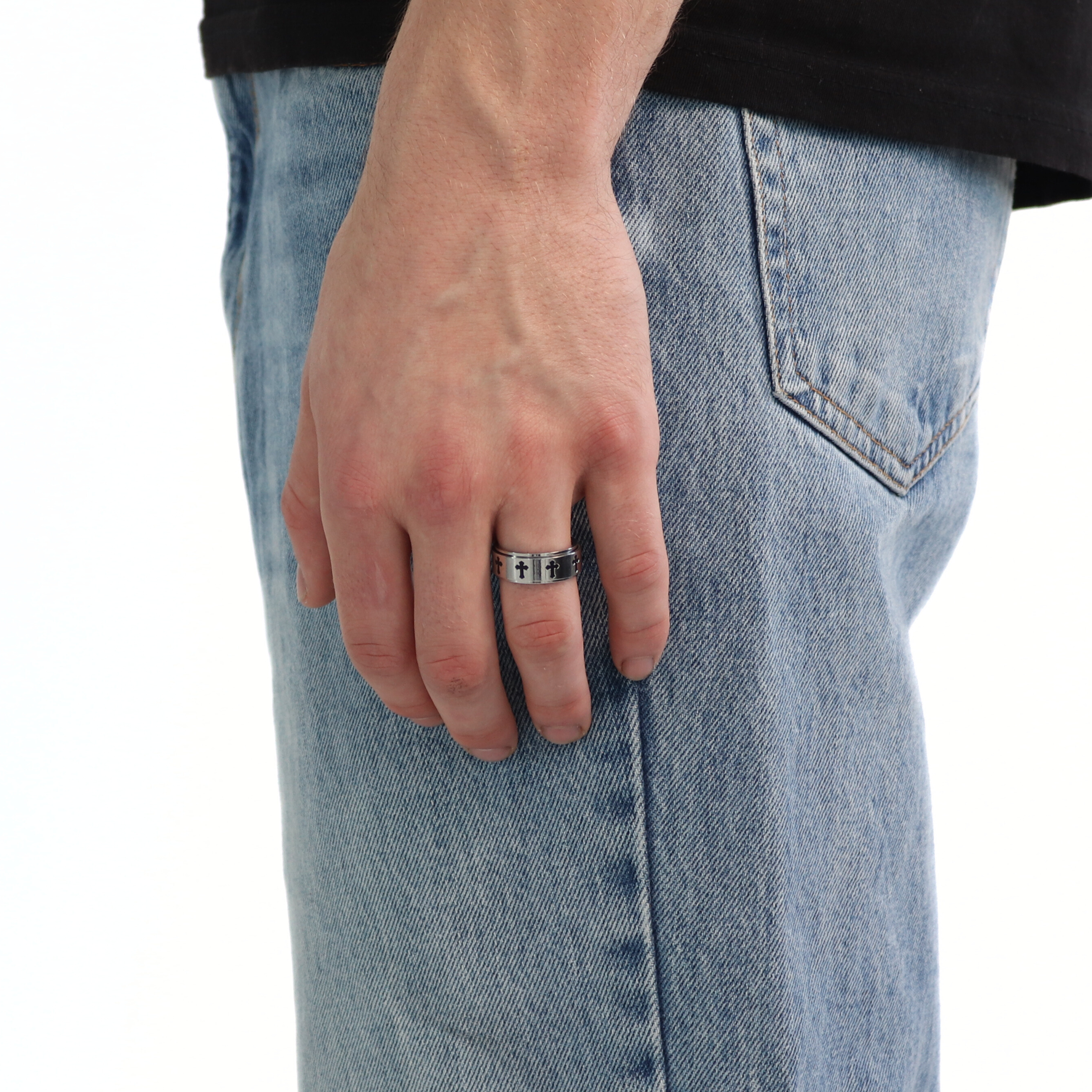 Cross Ring (Zilver)