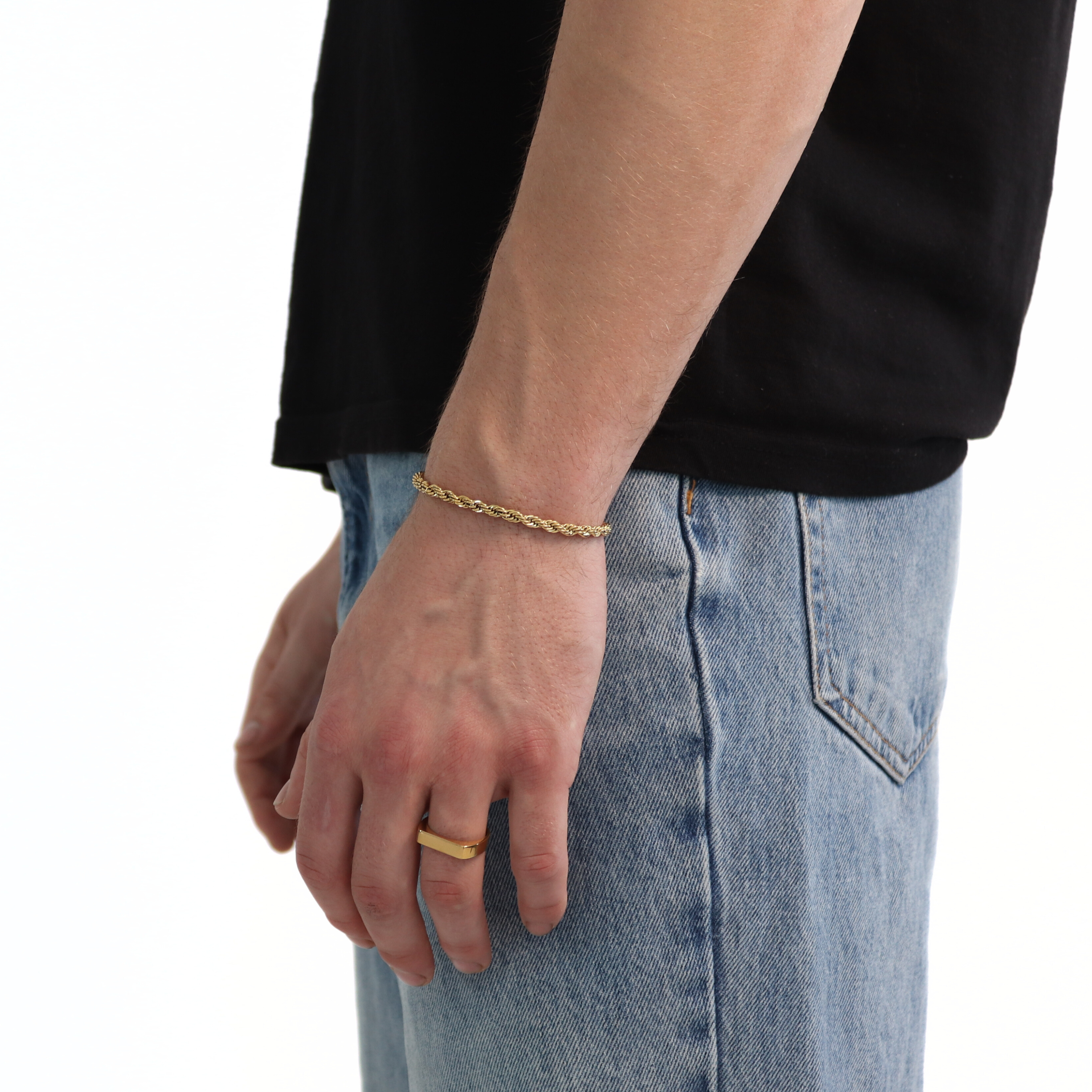 Clean Rope Armband 4mm (Goud)
