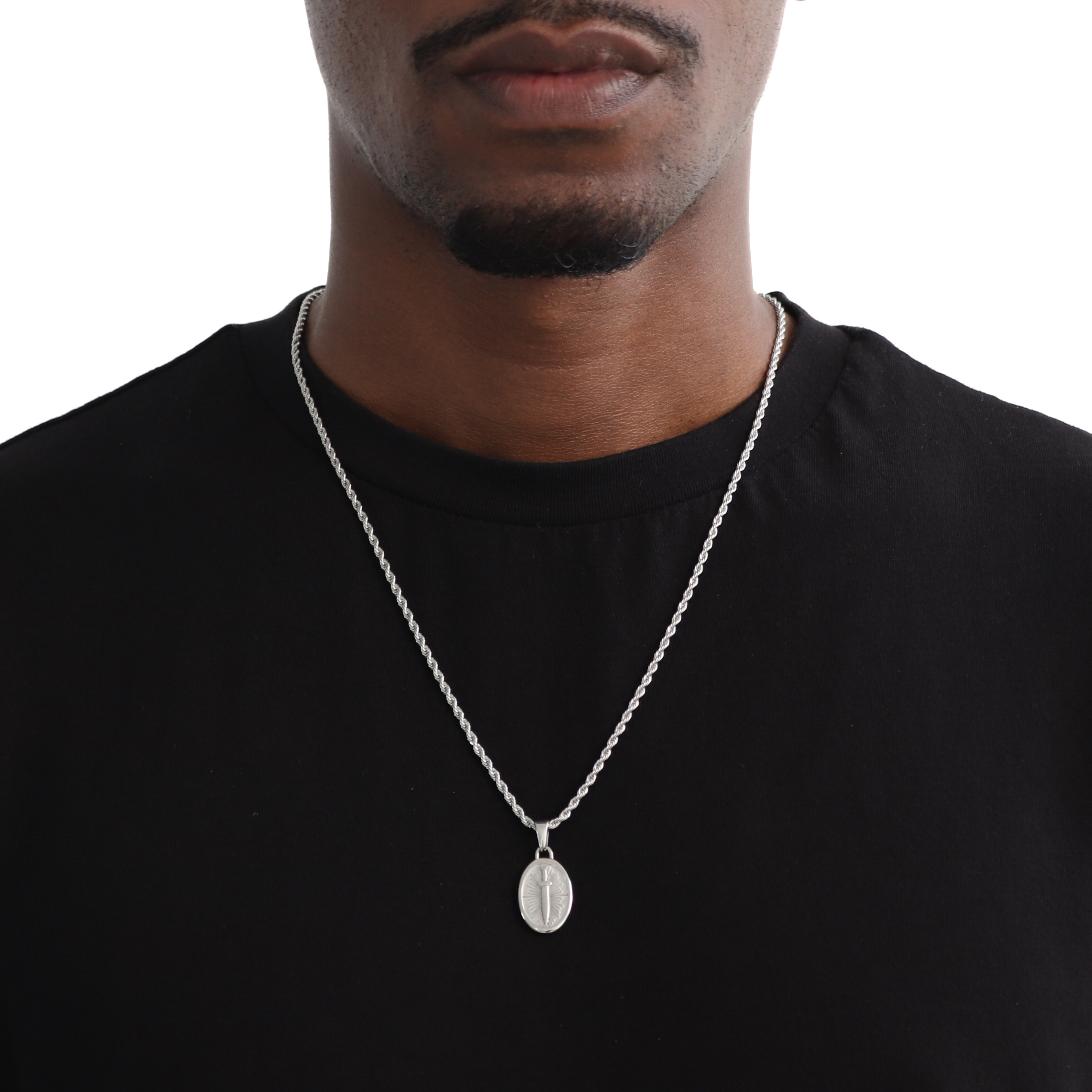 Roman Sword Pendant + Chain (Silver)