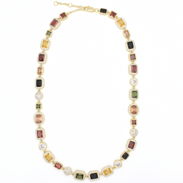 Gemstone Ketting (Goud)