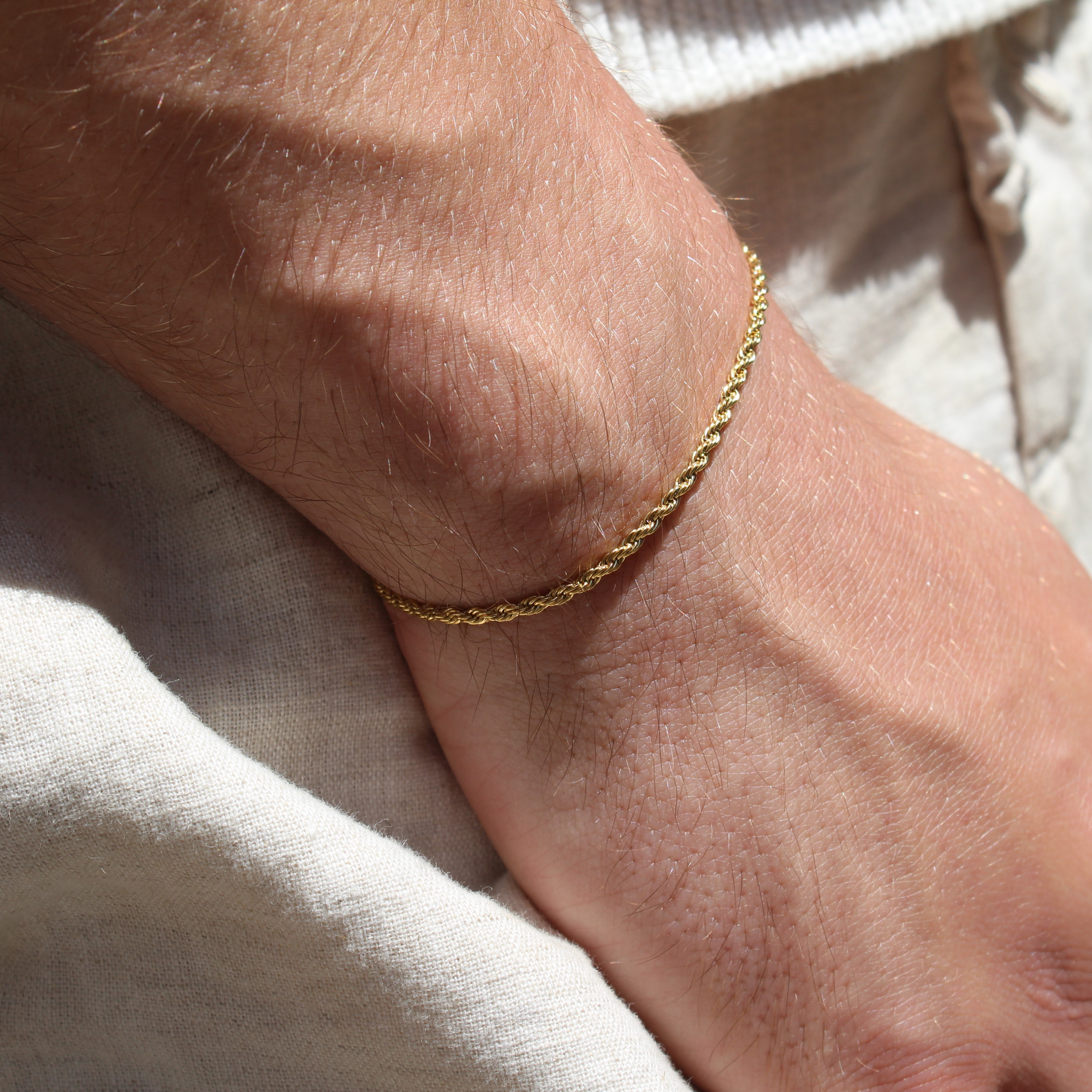 Clean Rope Armband 2mm (Goud)