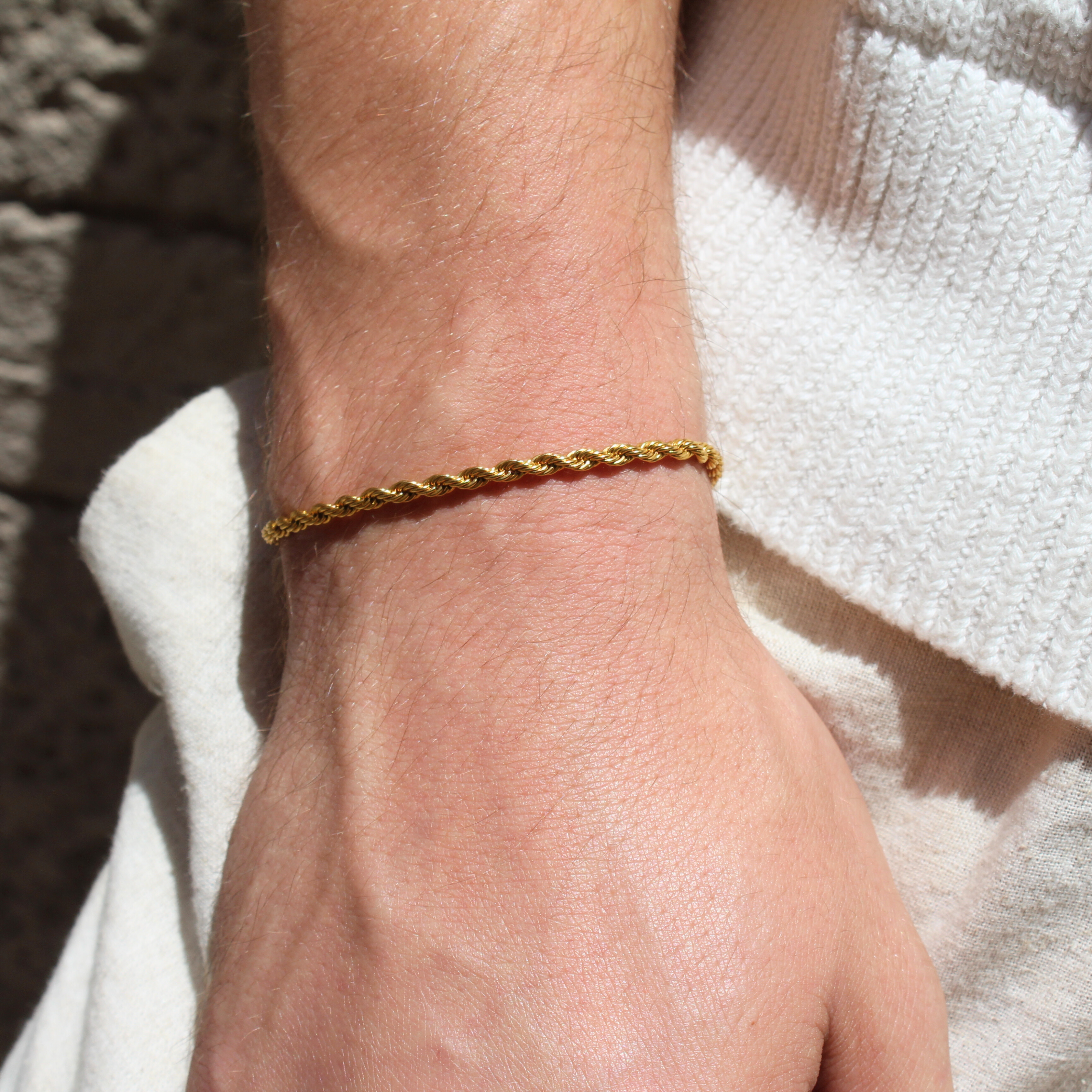 Clean Rope Armband 3mm (Goud)