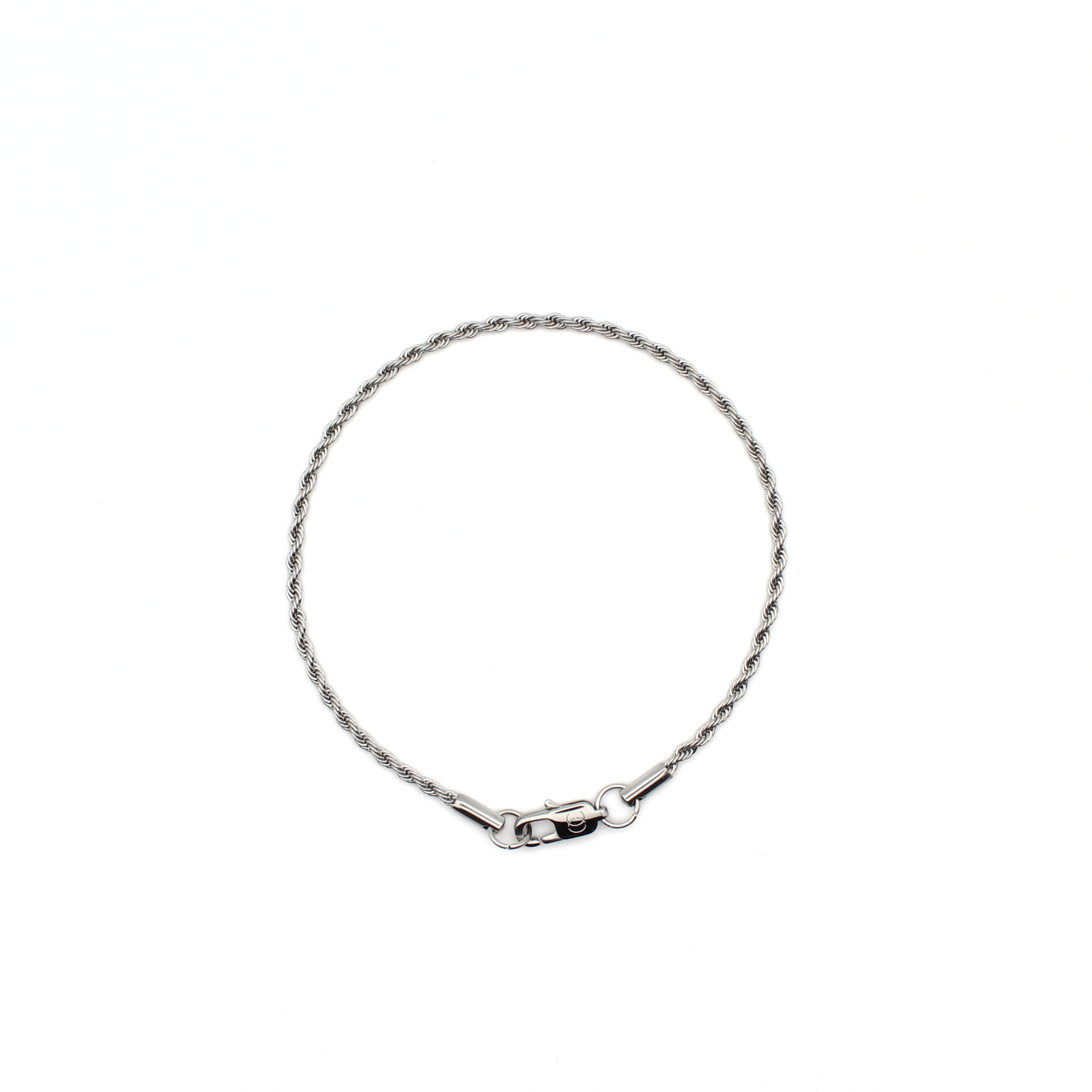 Rope Bracelet 2mm (Silver)