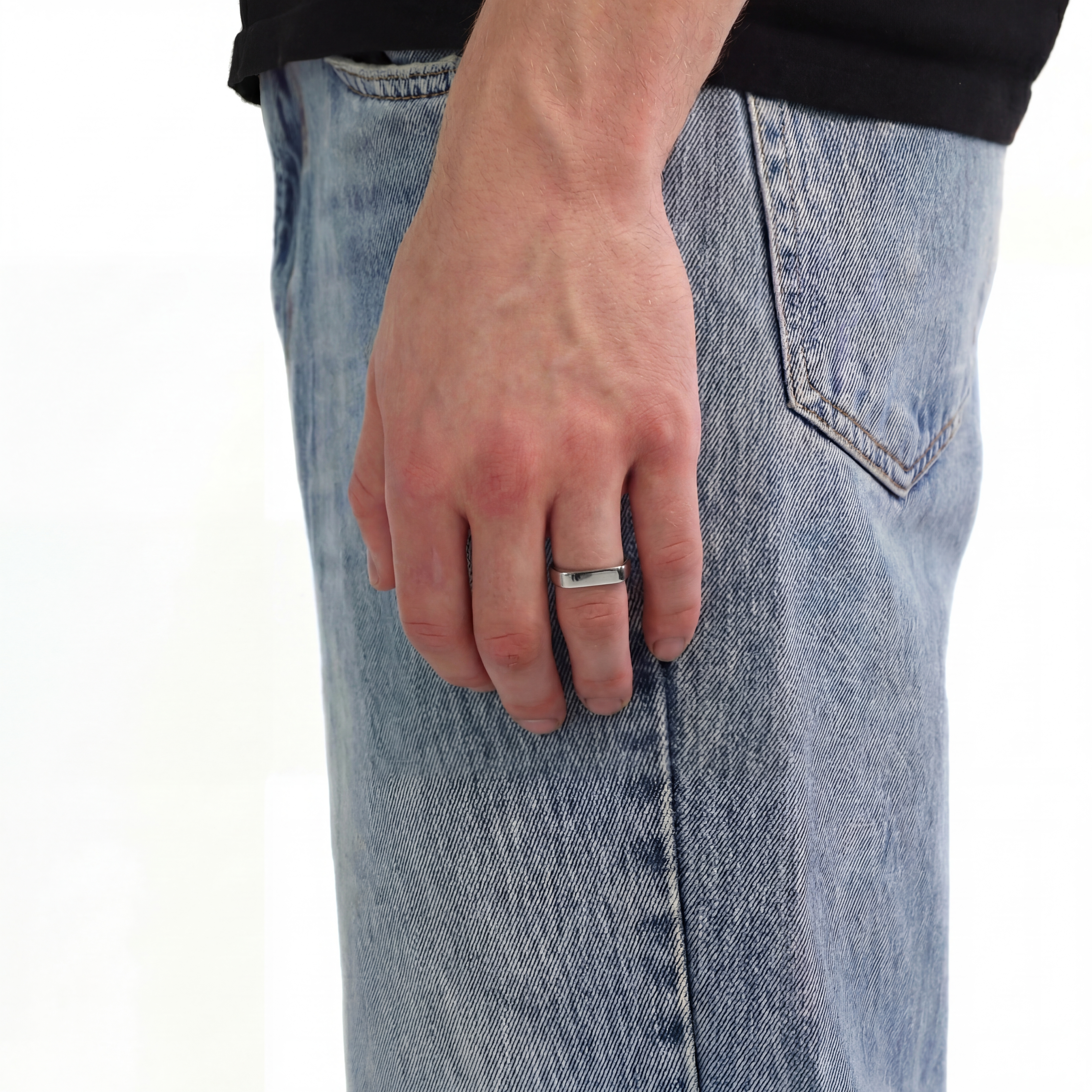 Classic Signet Ring Rectangle (Silver)