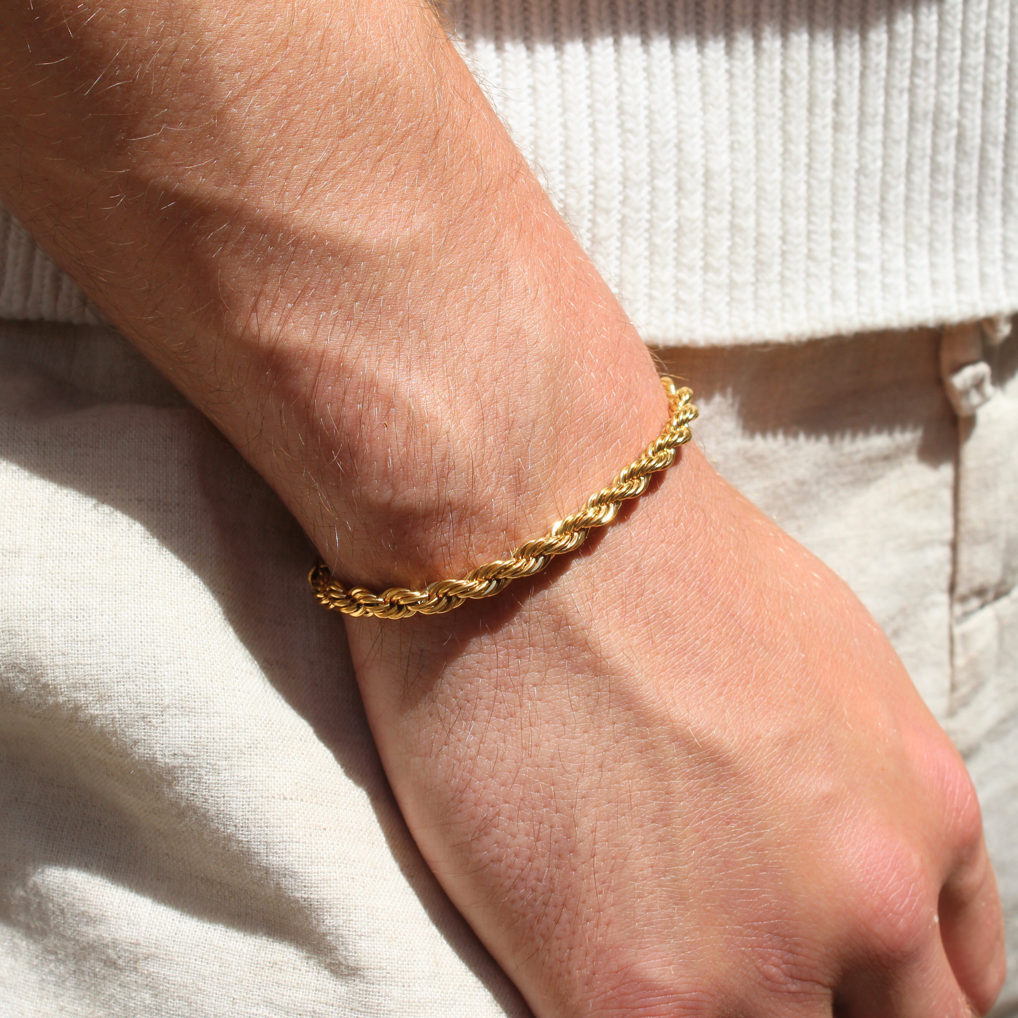 Clean Rope Armband 4mm (Goud)