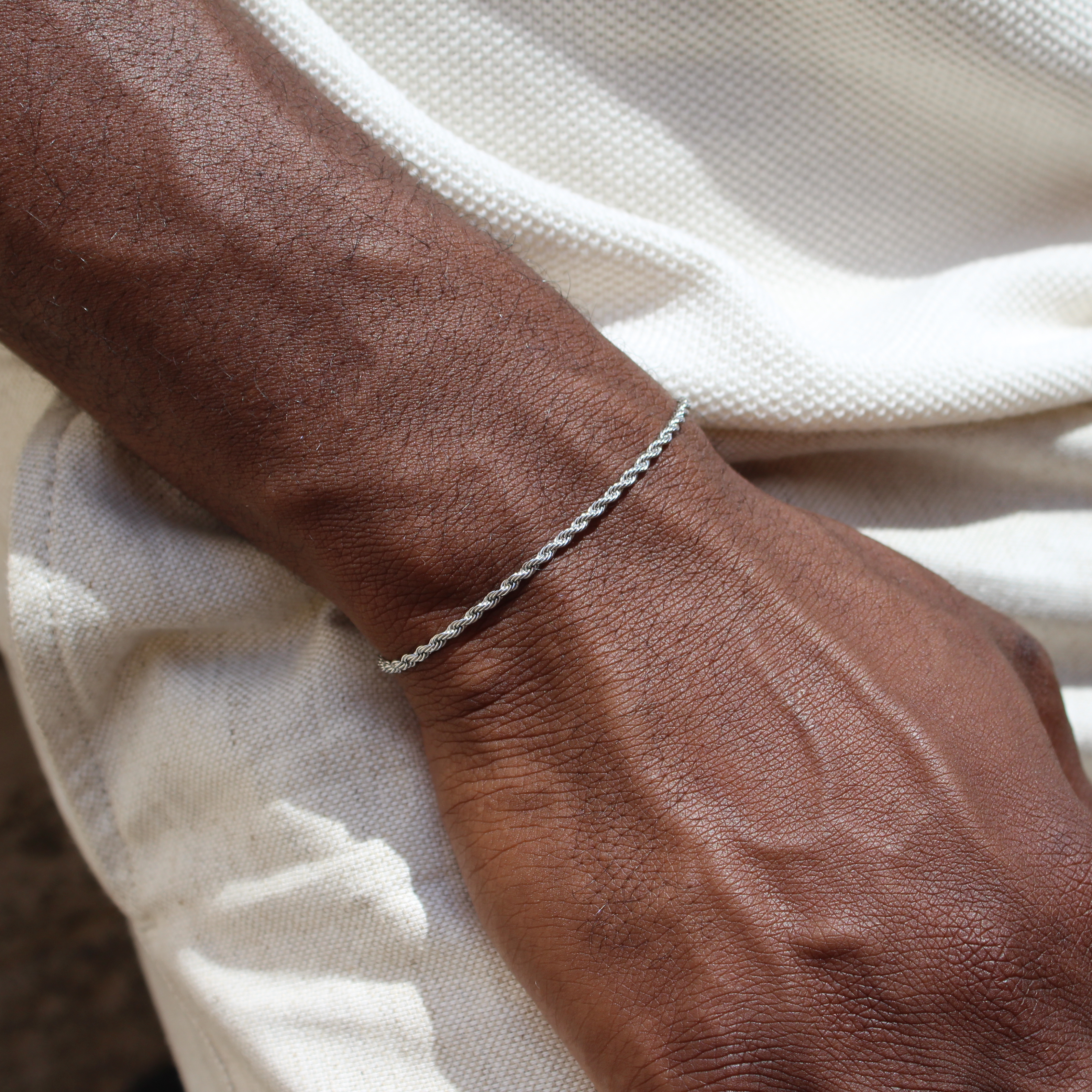 Rope Bracelet 2mm (Silver)