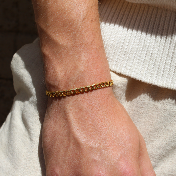 Classic Cuban Link Bracelet 5mm (Goud)