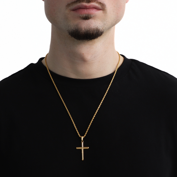 Cross Pendant + Chain (Goud)