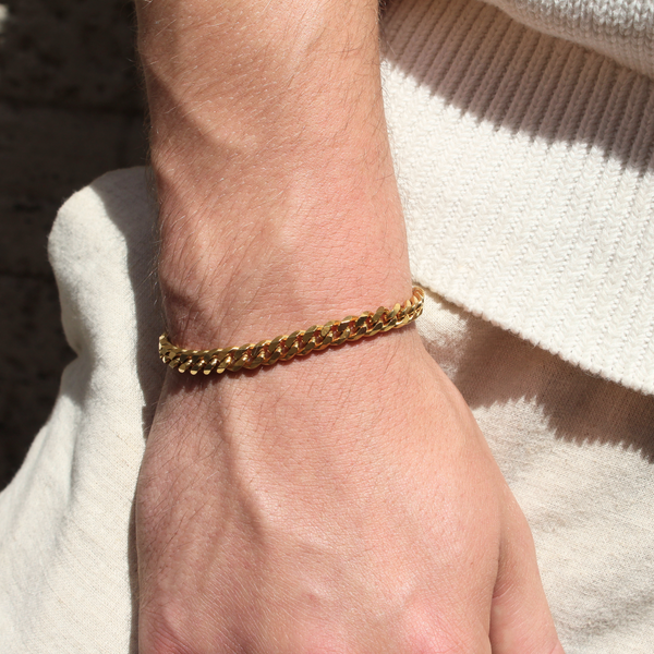 Classic Cuban Link Bracelet 6mm (Goud)