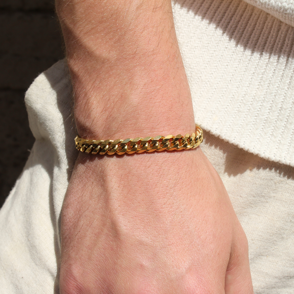 Classic Cuban Link Bracelet 8mm (Goud)