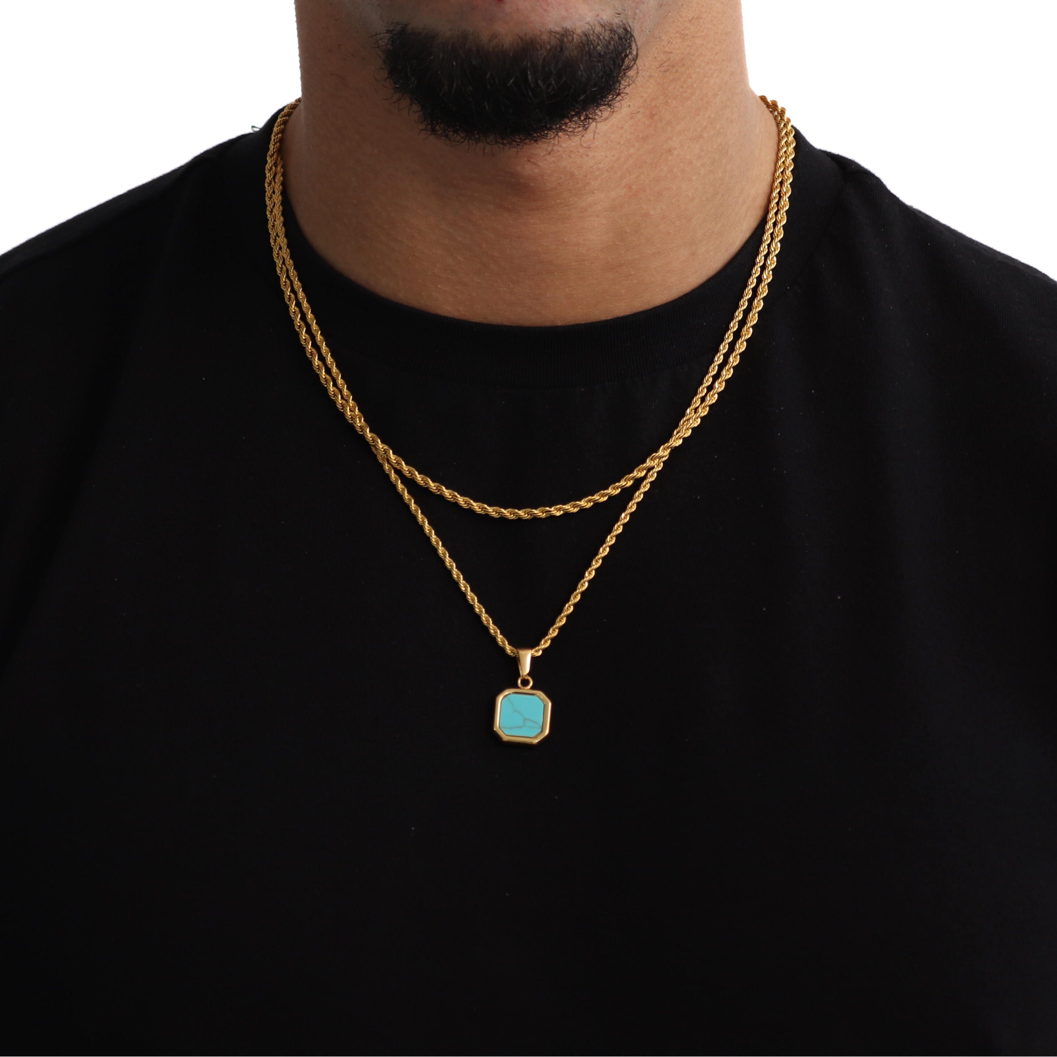 Terquoise Stone Set (Gold)