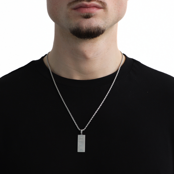 Dollar Pendant + Chain (Zilver)